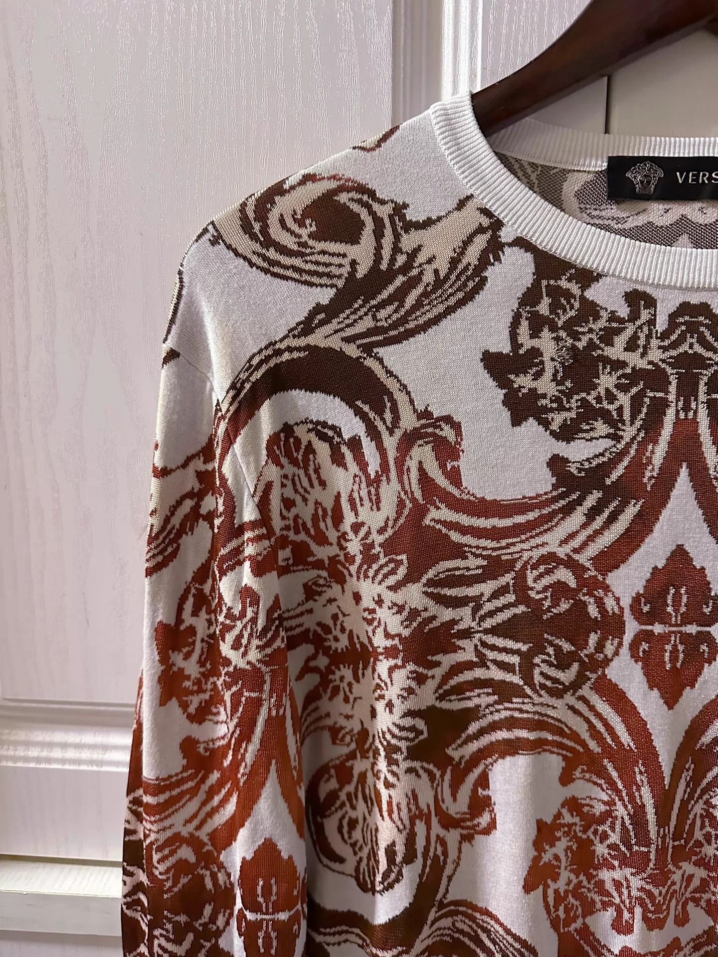 Versace Embroidered Baroque Knit Sweater Size US M / EU 48-50 / 2 - 4 Thumbnail