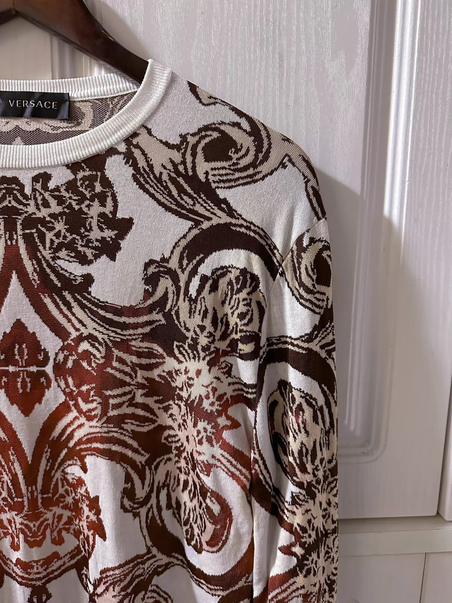 Versace Embroidered Baroque Knit Sweater Size US M / EU 48-50 / 2 - 5 Thumbnail