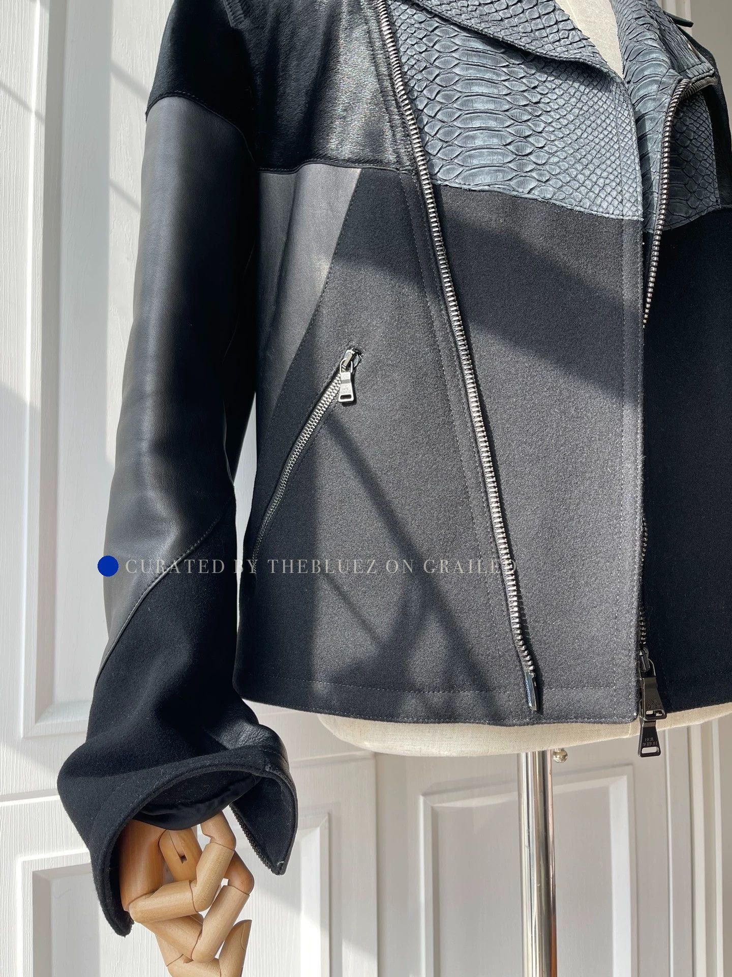 Neil Barrett Paneled Leather Jacket in Black Size US S / EU 44-46 / 1 - 4 Thumbnail