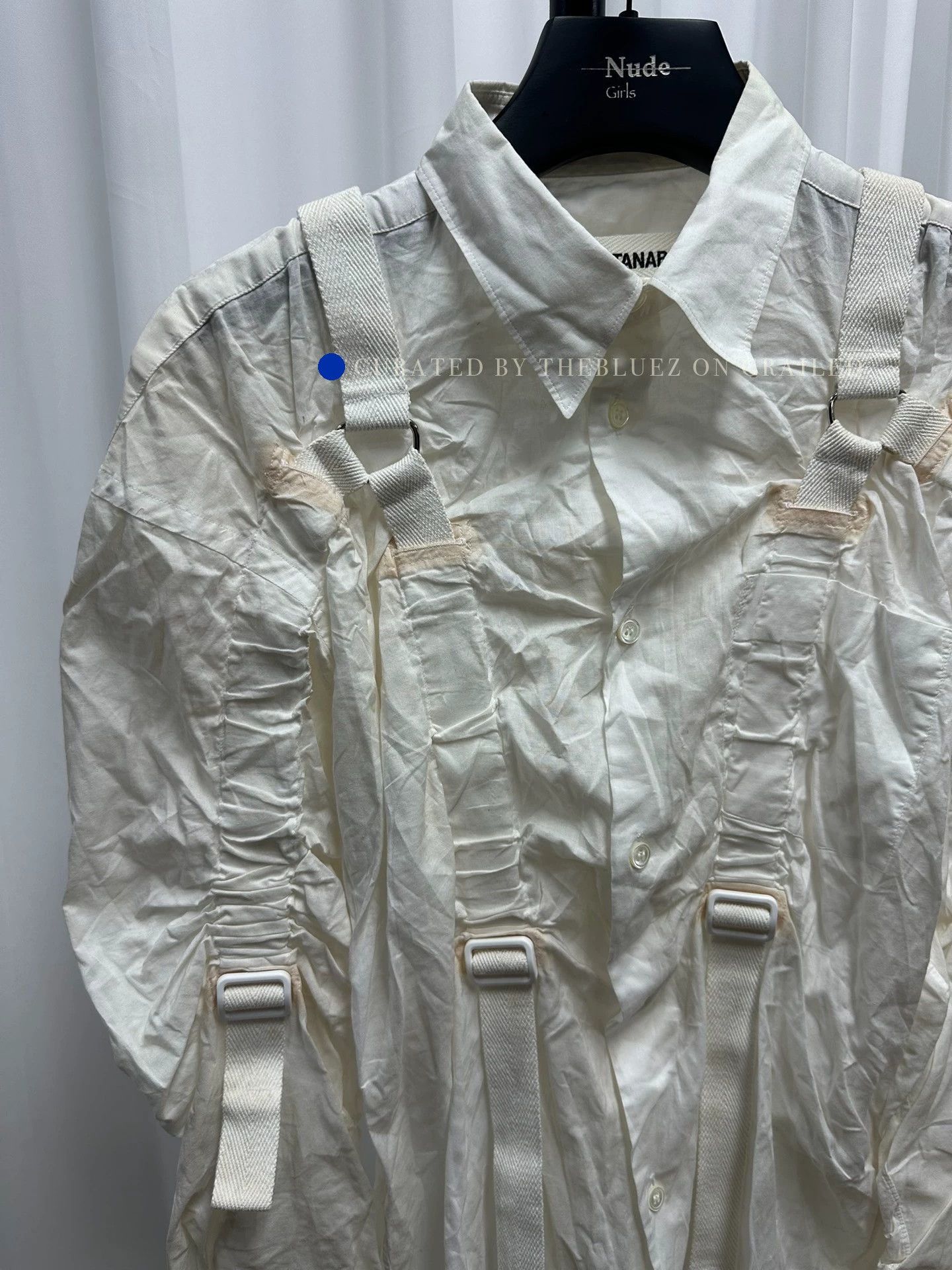 Junya Watanabe Unique White Parachute Shirt in Size S Size US S / EU 44-46 / 1 - 2 Thumbnail