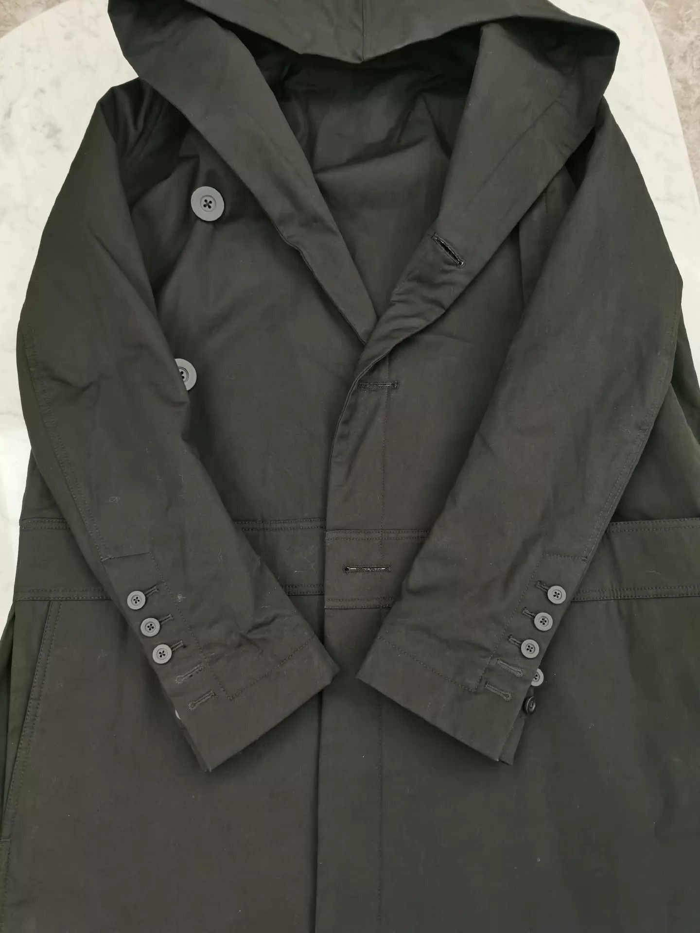 Rick Owens Hooded Long Padded Coat in Black Size US M / EU 48-50 / 2 - 7 Thumbnail