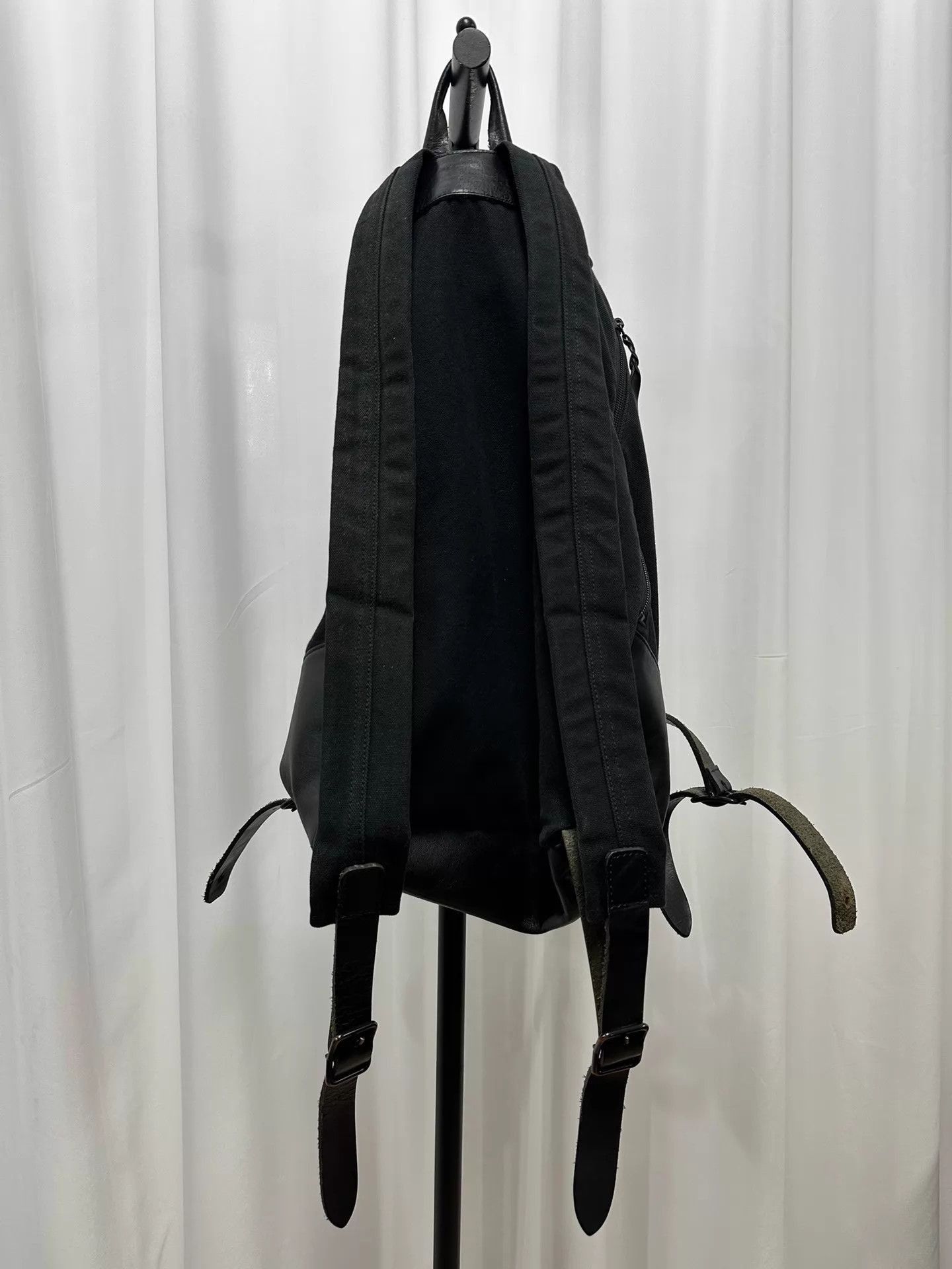 Yohji Yamamoto Stylish Washed Cowhide Panelled Backpack Size ONE SIZE - 5 Thumbnail