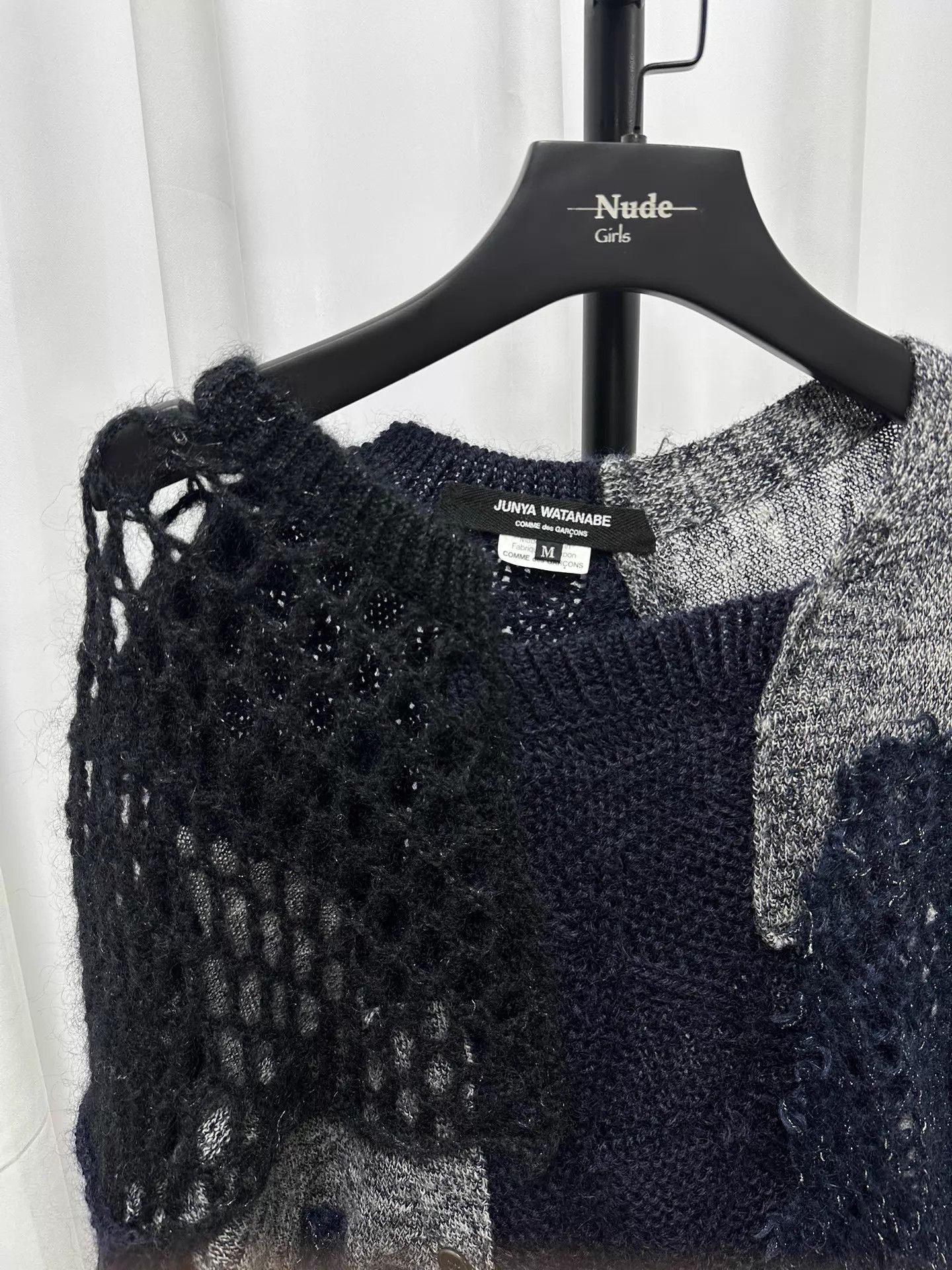 Junya Watanabe Deconstructed Black Knit Sweater in Size M Size US M / EU 48-50 / 2 - 2 Thumbnail