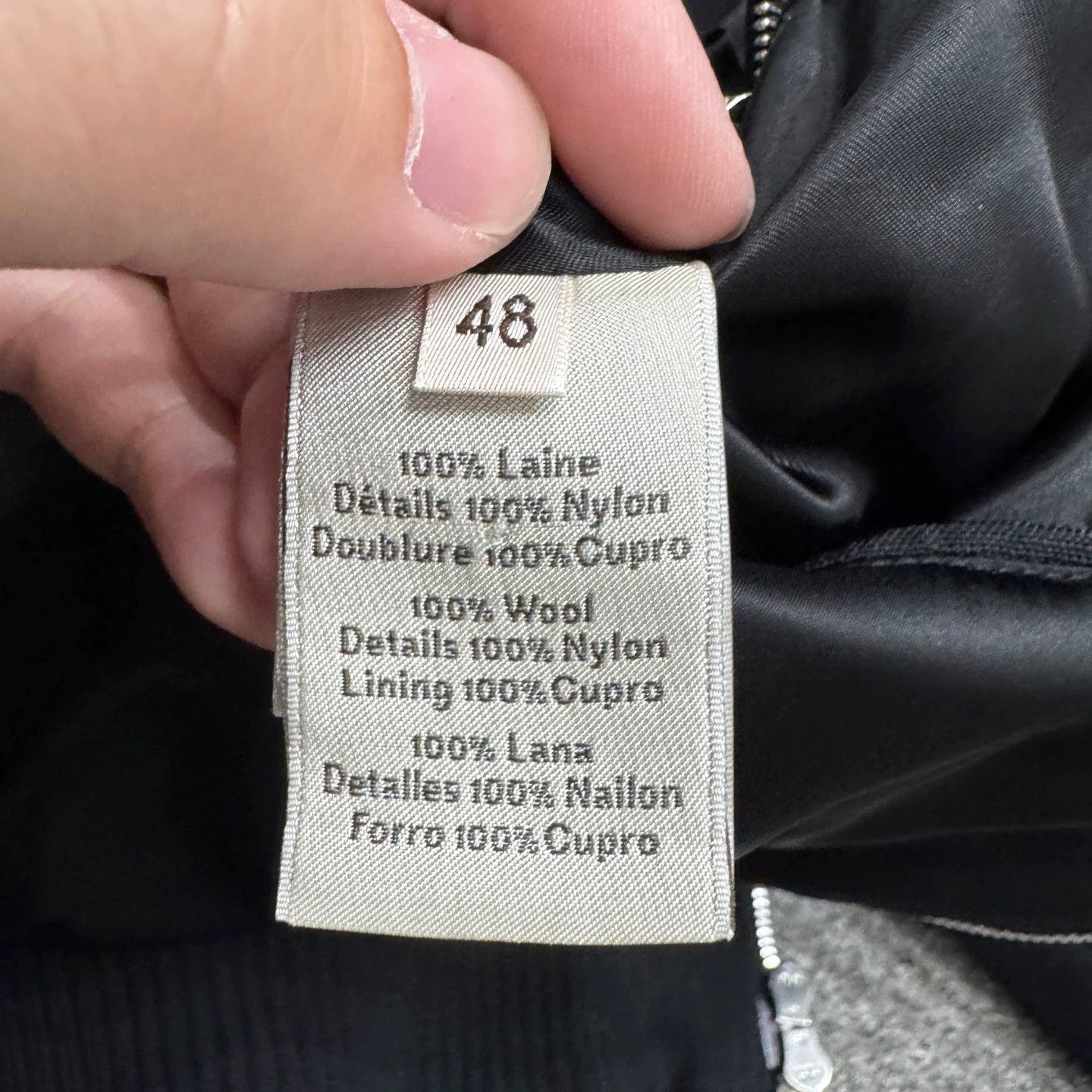 Hermes Luxurious Black Wool Bomber Jacket Size US M / EU 48-50 / 2 - 2 Thumbnail