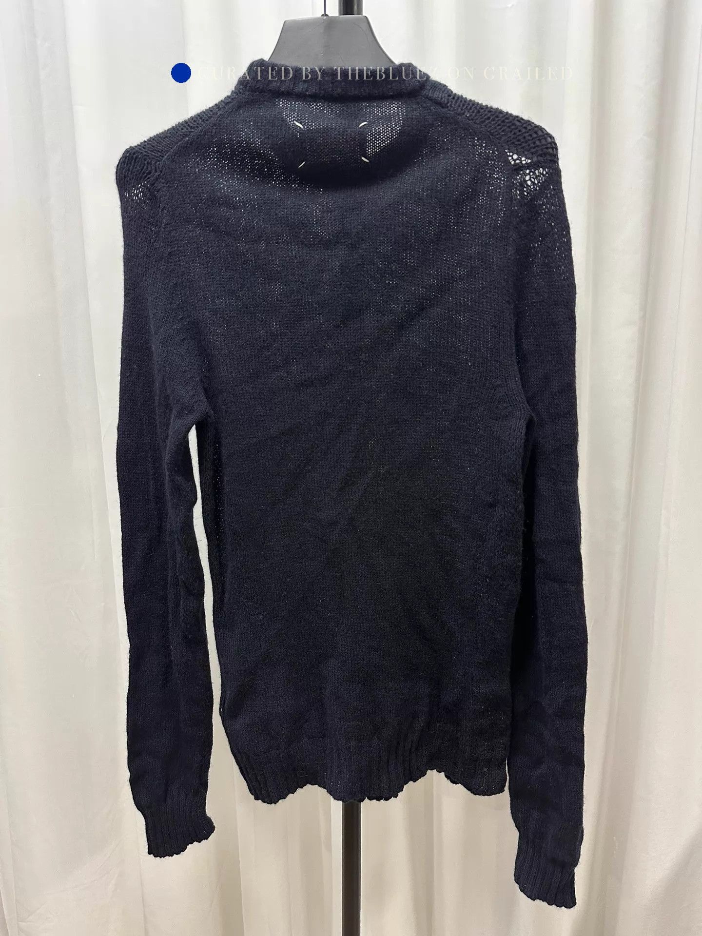 Maison Margiela Openwork Wool Knit Sweater in Black Size US M / EU 48-50 / 2 - 4 Thumbnail