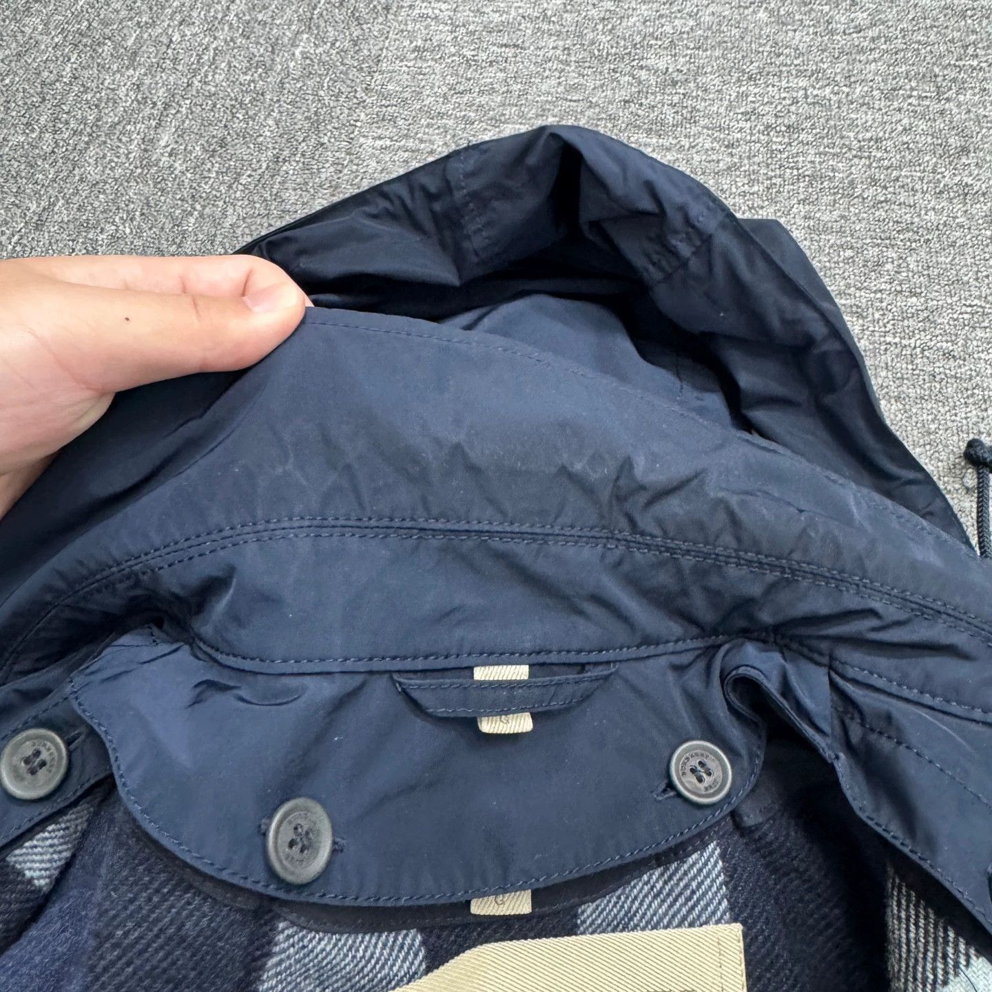 Burberry Blue Trench with Removable Wool Liner Size US L / EU 52-54 / 3 - 3 Thumbnail