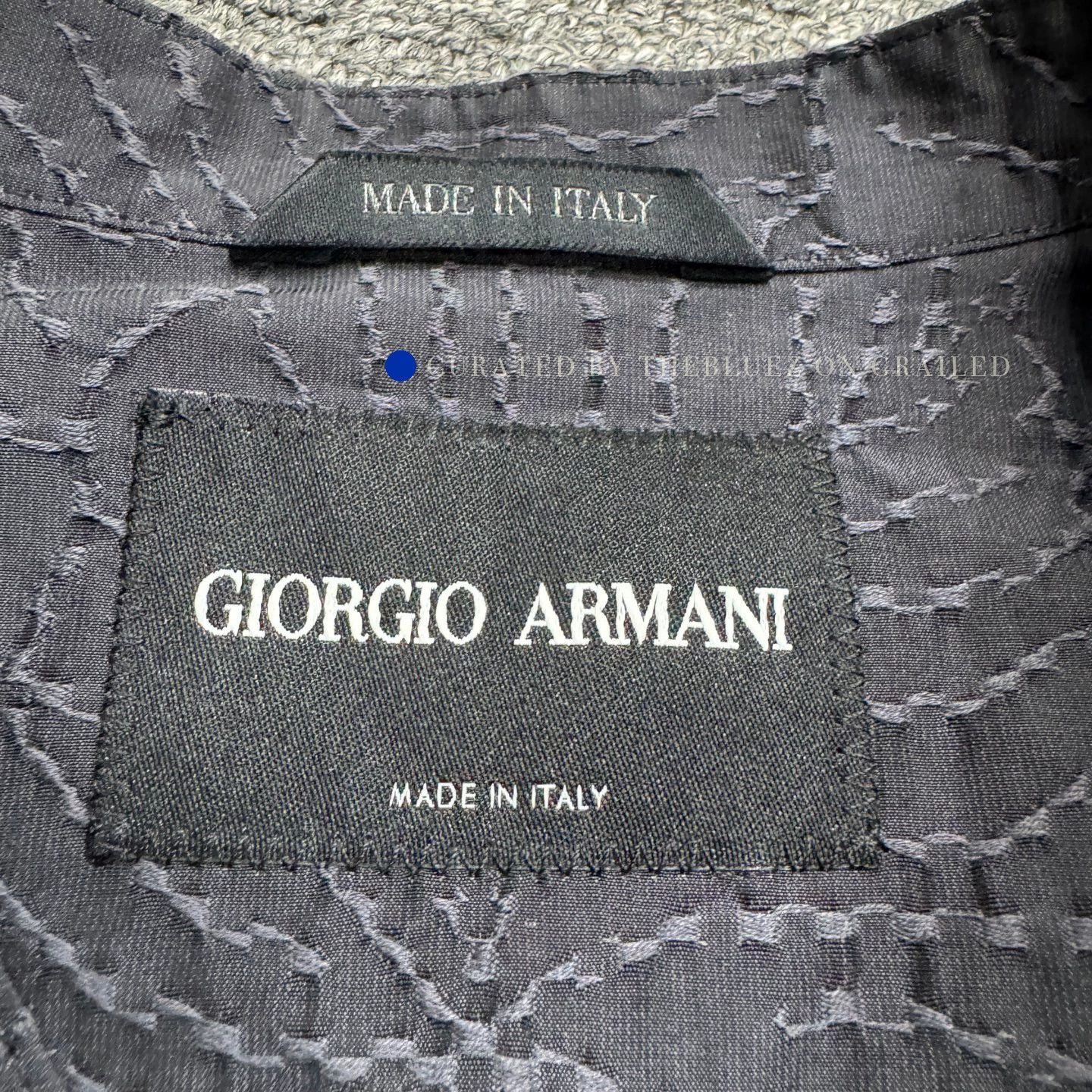 Giorgio Armani Floral Embroidered Black Shirt Size US M / EU 48-50 / 2 - 2 Thumbnail