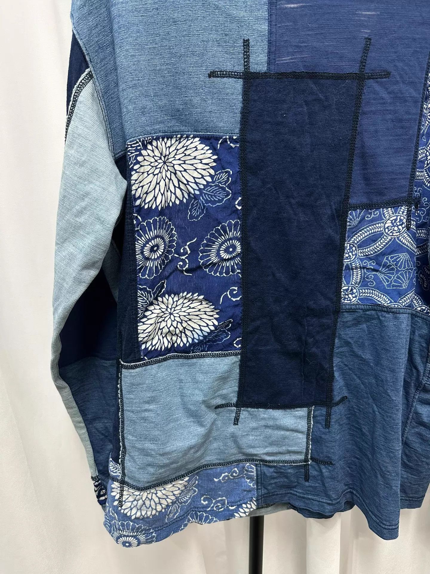Junya Watanabe Indigo Patchwork Cardigan in Blue Size US L / EU 52-54 / 3 - 4 Thumbnail