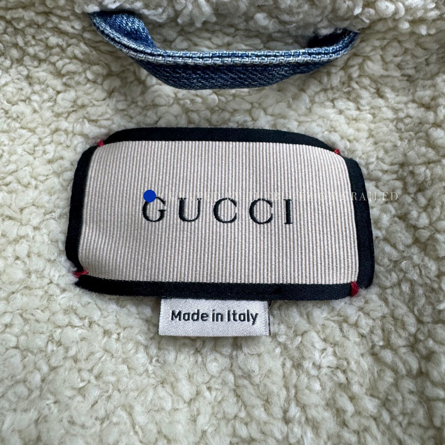Gucci Stylish Blue Denim Jacket with Shearling Lining Size US S / EU 44-46 / 1 - 2 Thumbnail