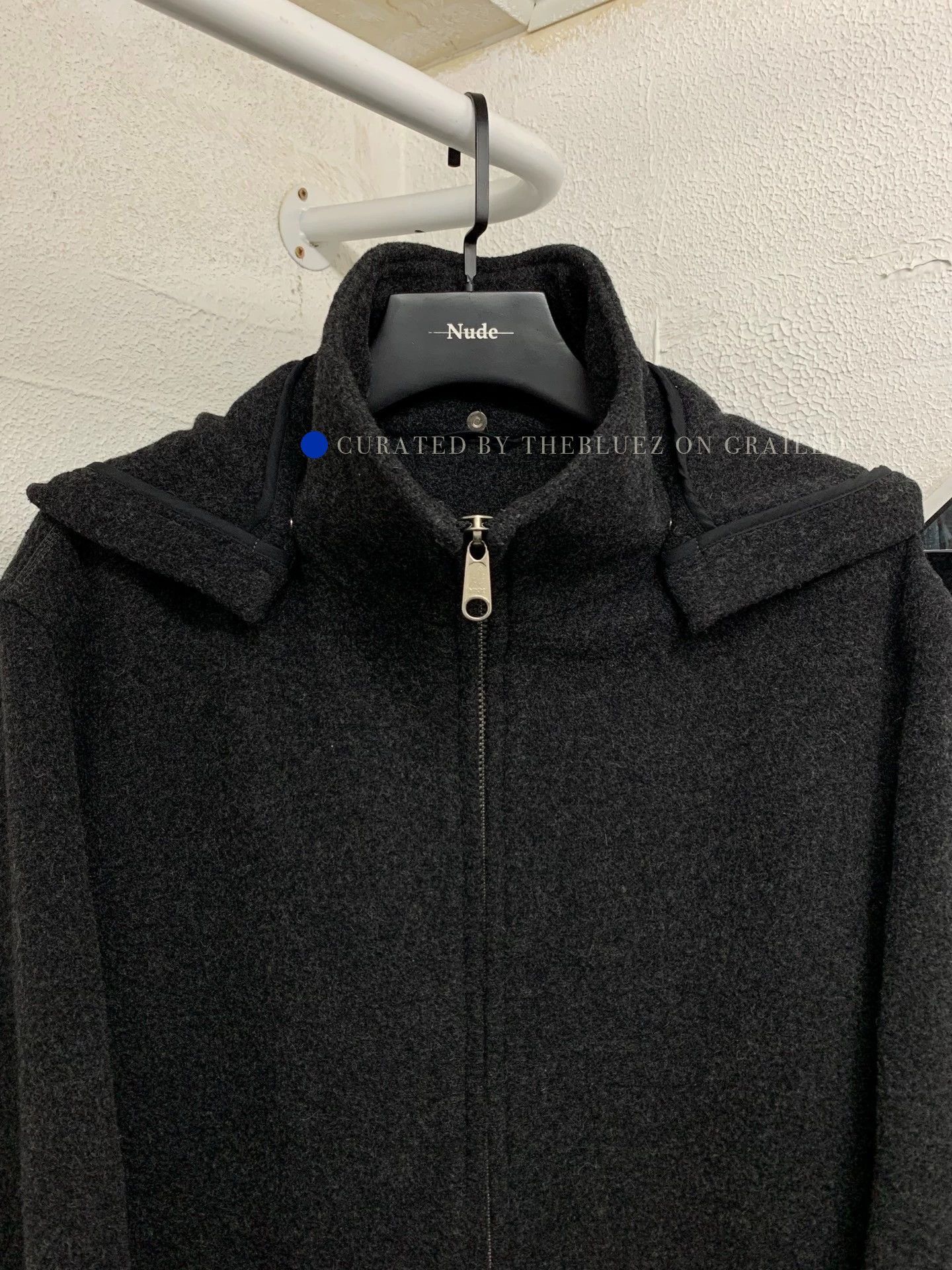 Yohji Yamamoto Black Wool Blend Hooded Jacket Size US M / EU 48-50 / 2 - 2 Thumbnail