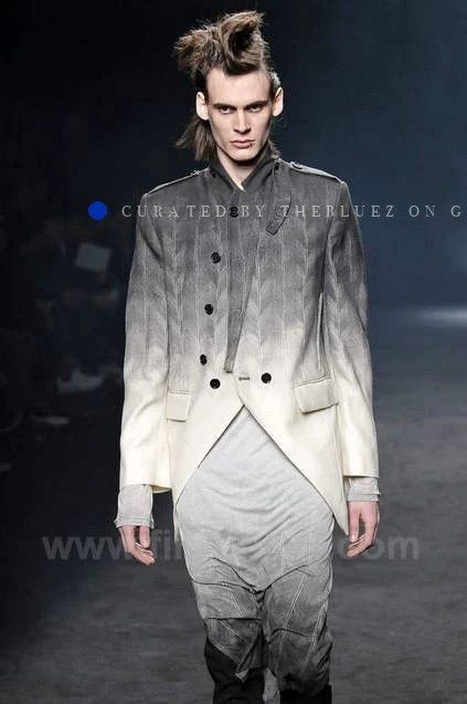 Ann Demeulemeester Stylish Multi-Color Wool Blazer Size US XS / EU 42 / 0 - 4 Thumbnail