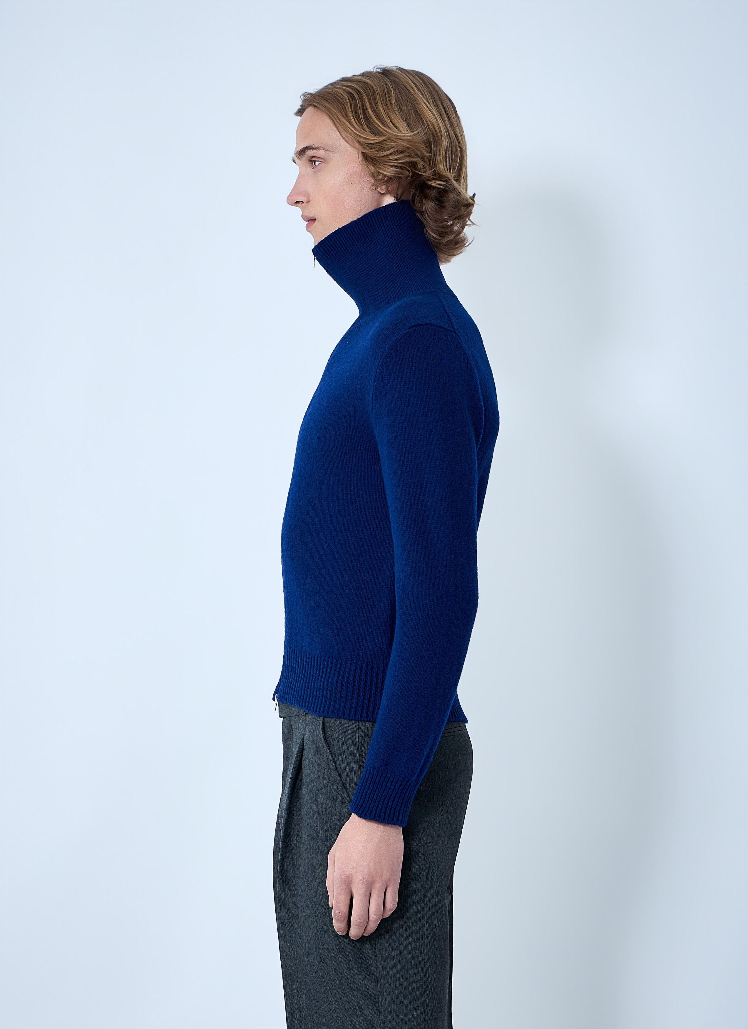 Jil Sander Zip-Up Wool Knit Cardigan Size US L / EU 52-54 / 3 - 3 Thumbnail