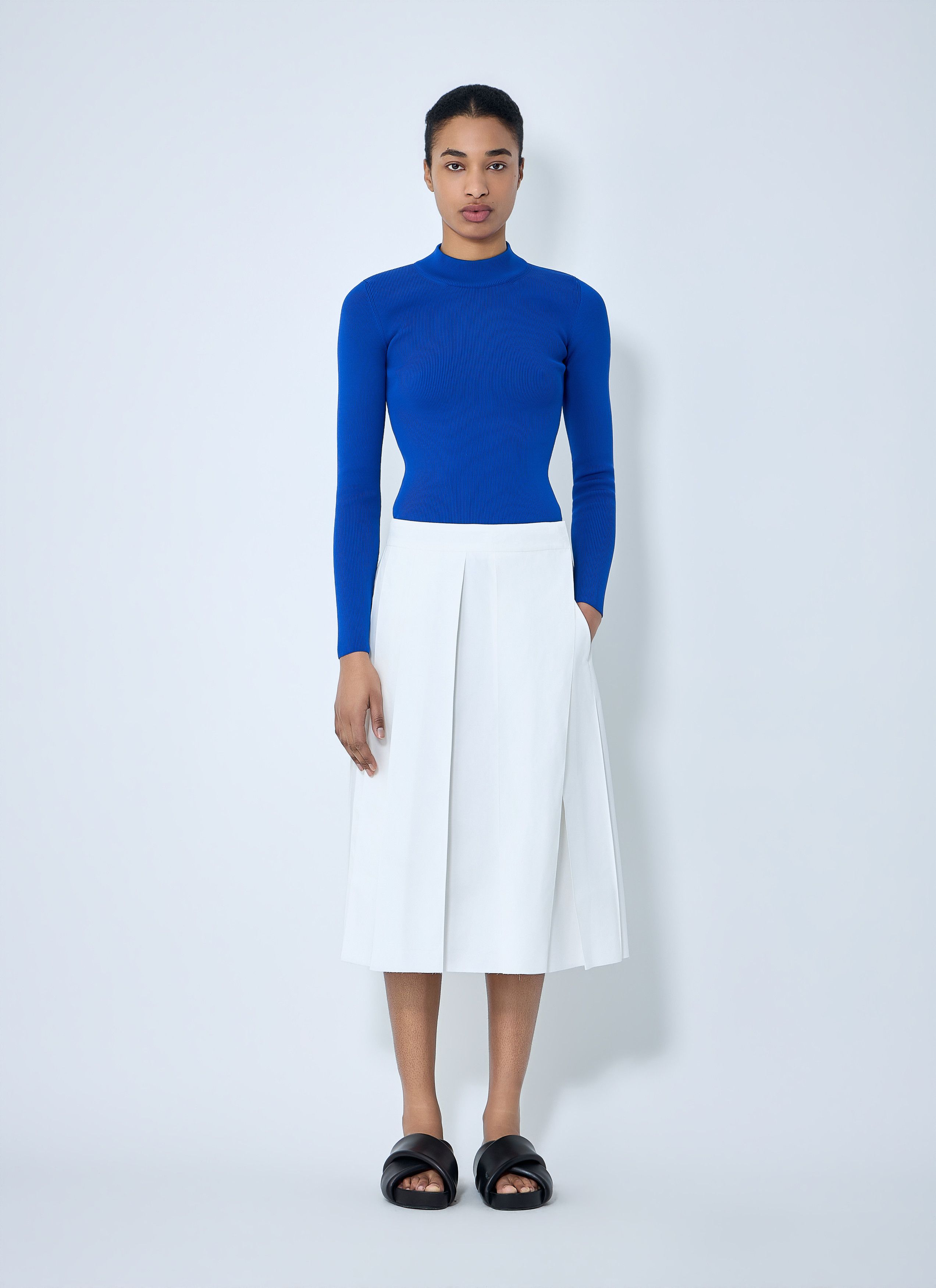 Jil Sander Pleated Midi Skirt Size 27" / US 4 / IT 40 - 2 Thumbnail