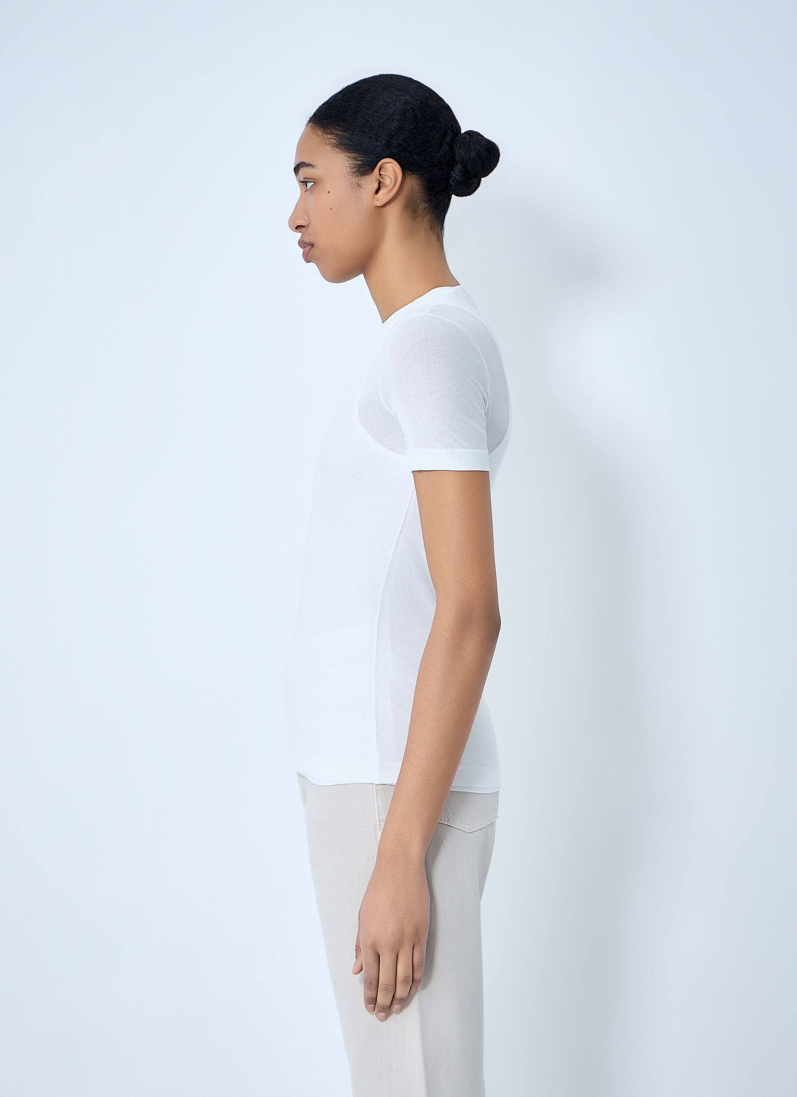 Jil Sander Crew Neck Fitted T-Shirt Size XS / US 0-2 / IT 36-38 - 3 Thumbnail