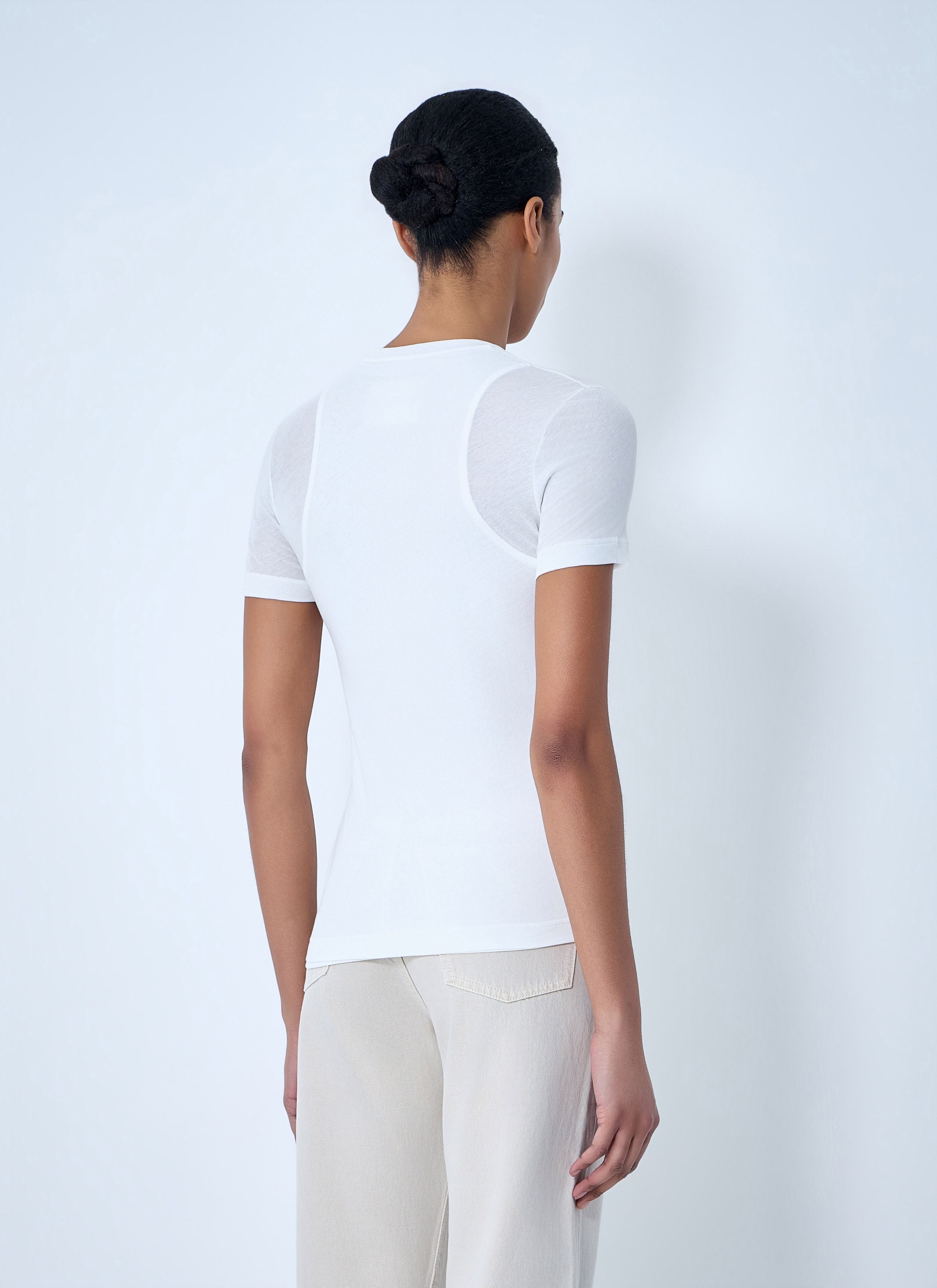 Jil Sander Crew Neck Fitted T-Shirt Size XS / US 0-2 / IT 36-38 - 4 Thumbnail