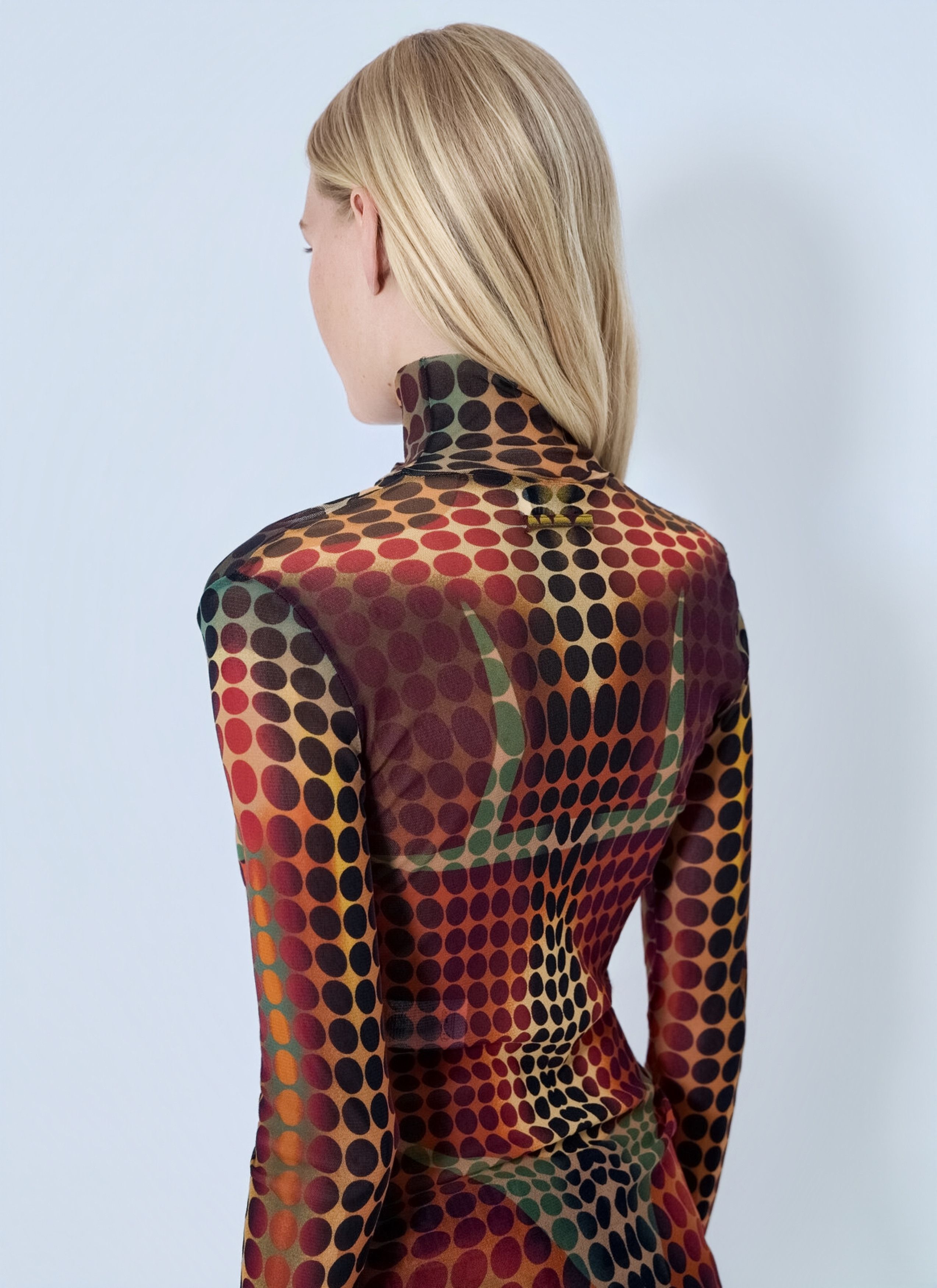Jean Paul Gaultier Re-Edition The Brown Dots Mesh Top Size M / US 6-8 / IT 42-44 - 6 Thumbnail