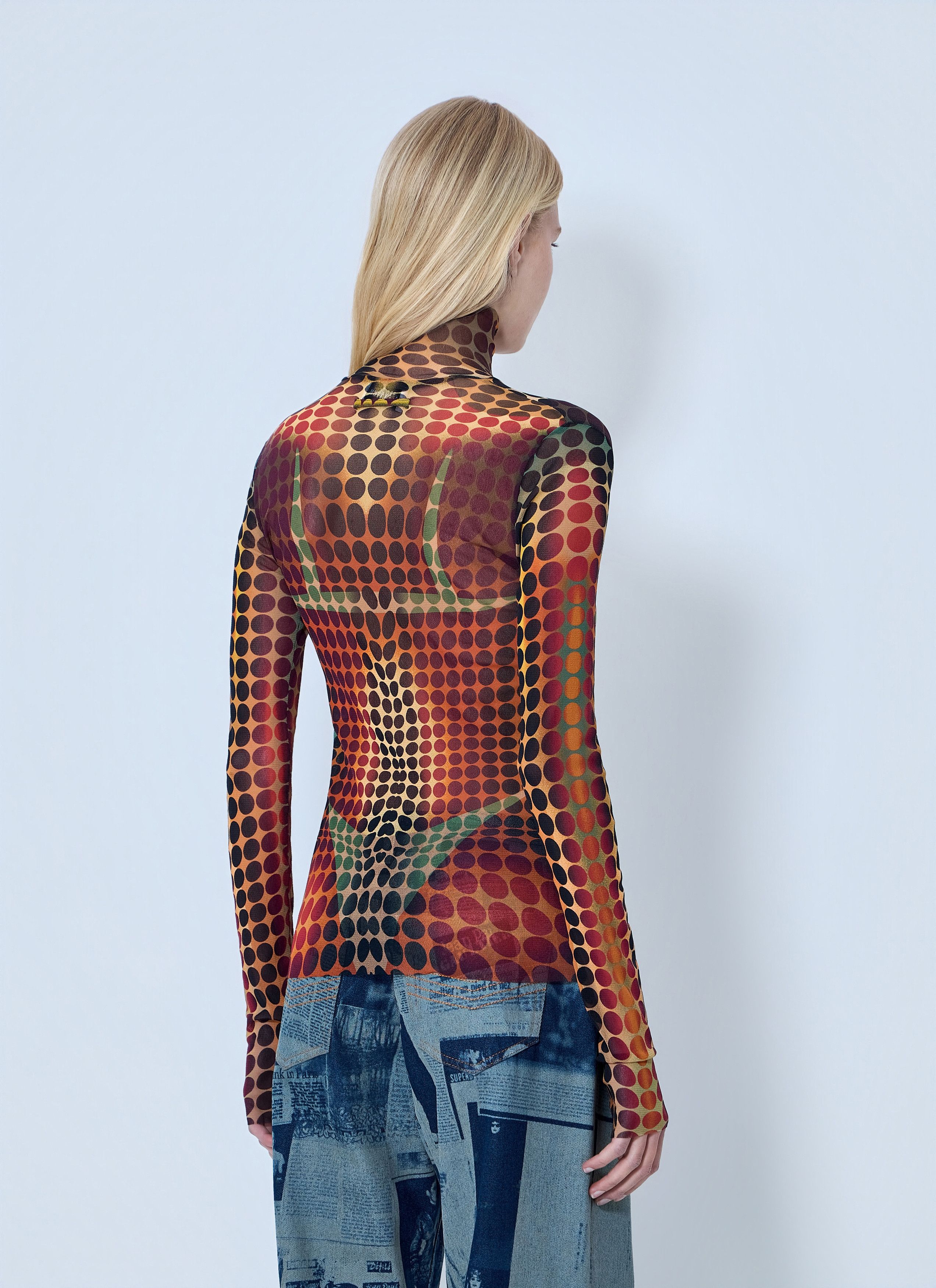Jean Paul Gaultier Re-Edition The Brown Dots Mesh Top Size S / US 4 / IT 40 - 4 Thumbnail