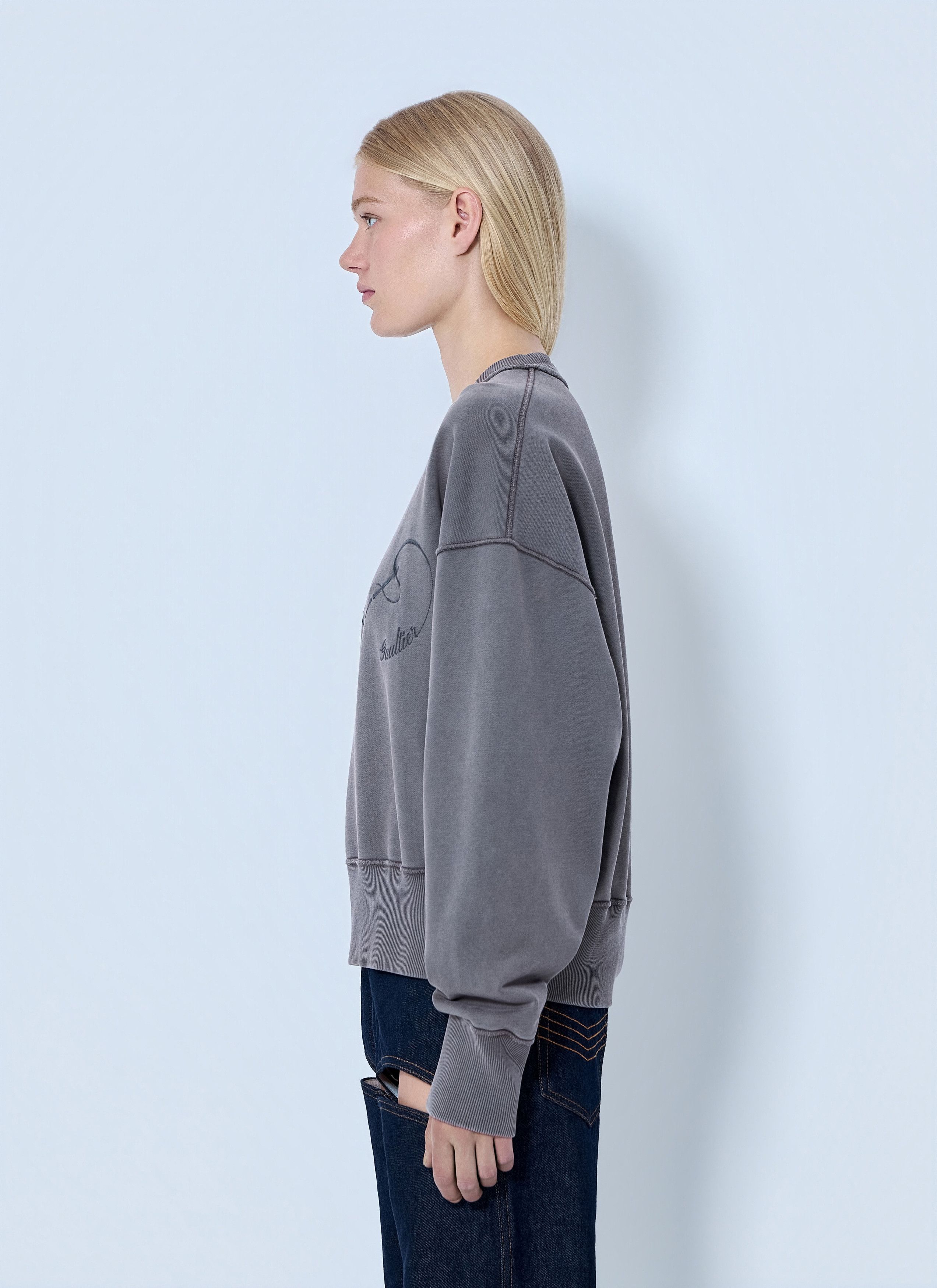 Jean Paul Gaultier Fleece Embroidered Sweatshirt Size XS / US 0-2 / IT 36-38 - 3 Thumbnail