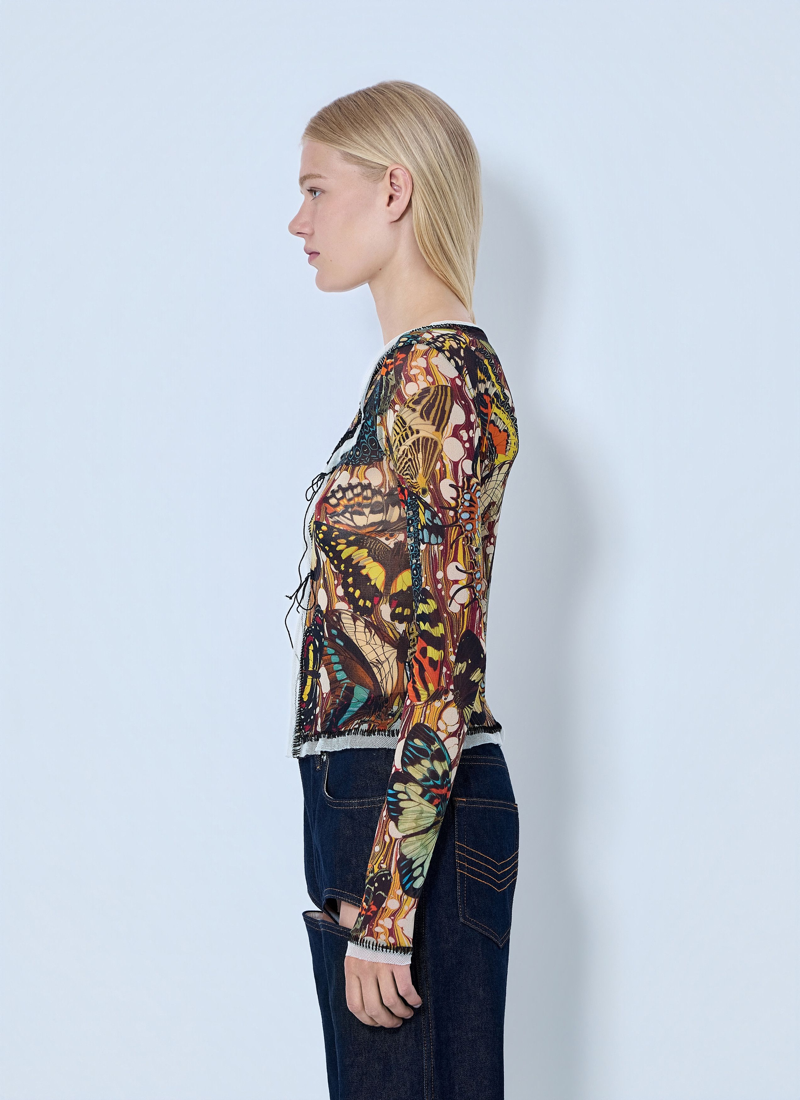 Jean Paul Gaultier Re-Edition The Yellow Butterfly Cardigan Size L / US 10 / IT 46 - 3 Thumbnail