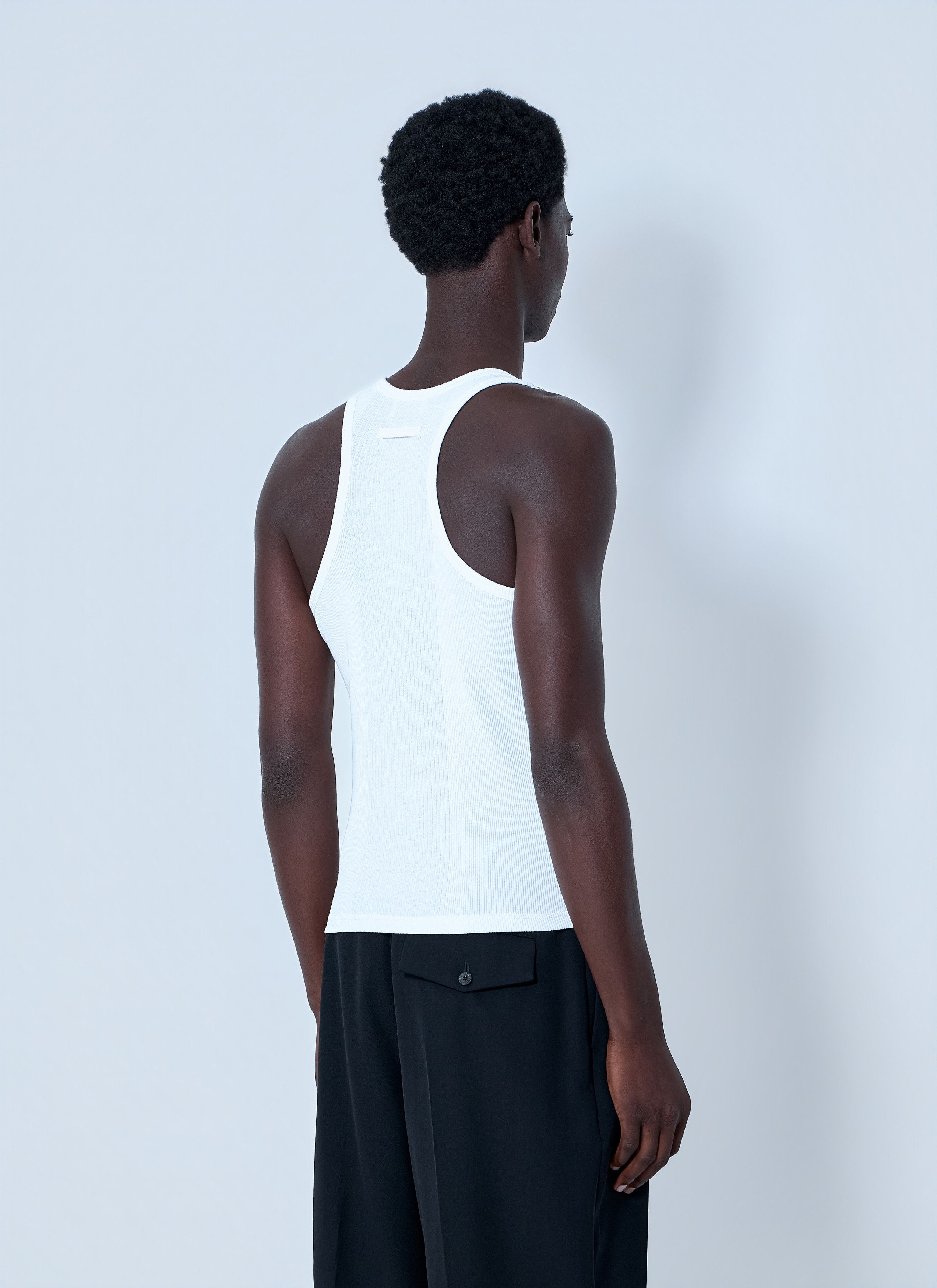 Jean Paul Gaultier Ribbed Tank Top with Metallic Hardware Size US XS / EU 42 / 0 - 4 Thumbnail
