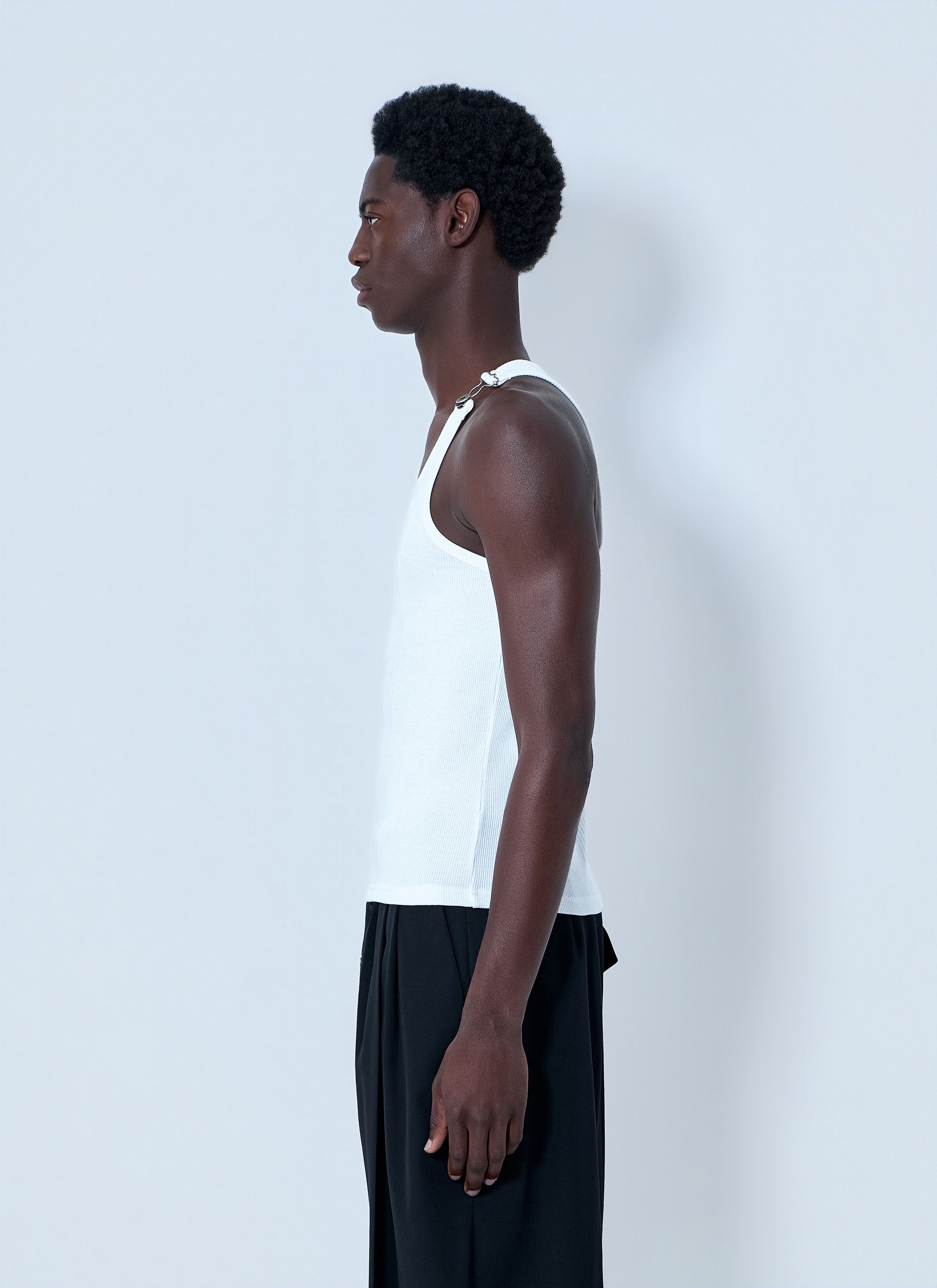 Jean Paul Gaultier Ribbed Tank Top with Metallic Hardware Size US XS / EU 42 / 0 - 3 Thumbnail