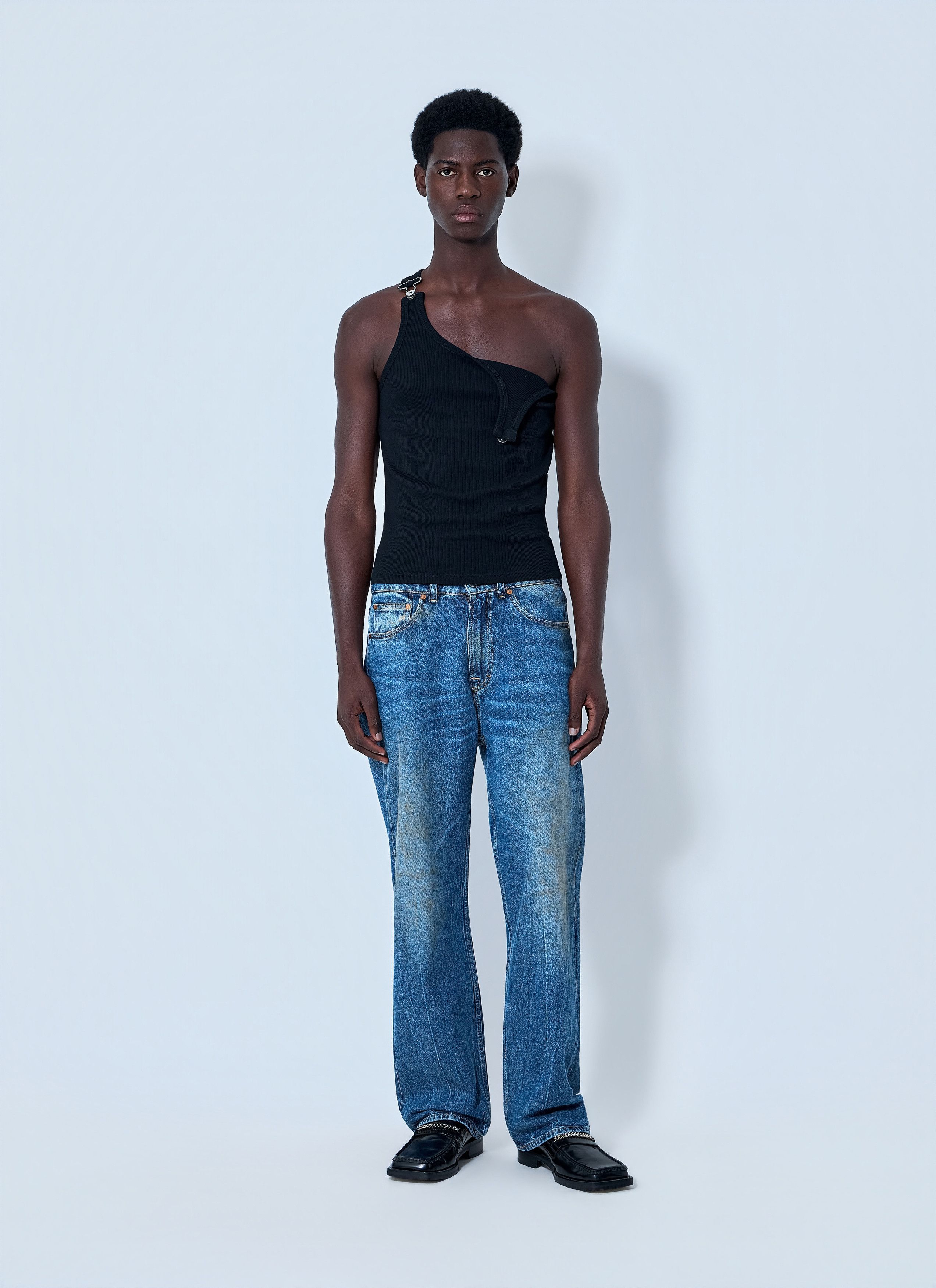 Jean Paul Gaultier Ribbed Tank Top with Metal Hardware Size US XL / EU 56 / 4 - 2 Thumbnail