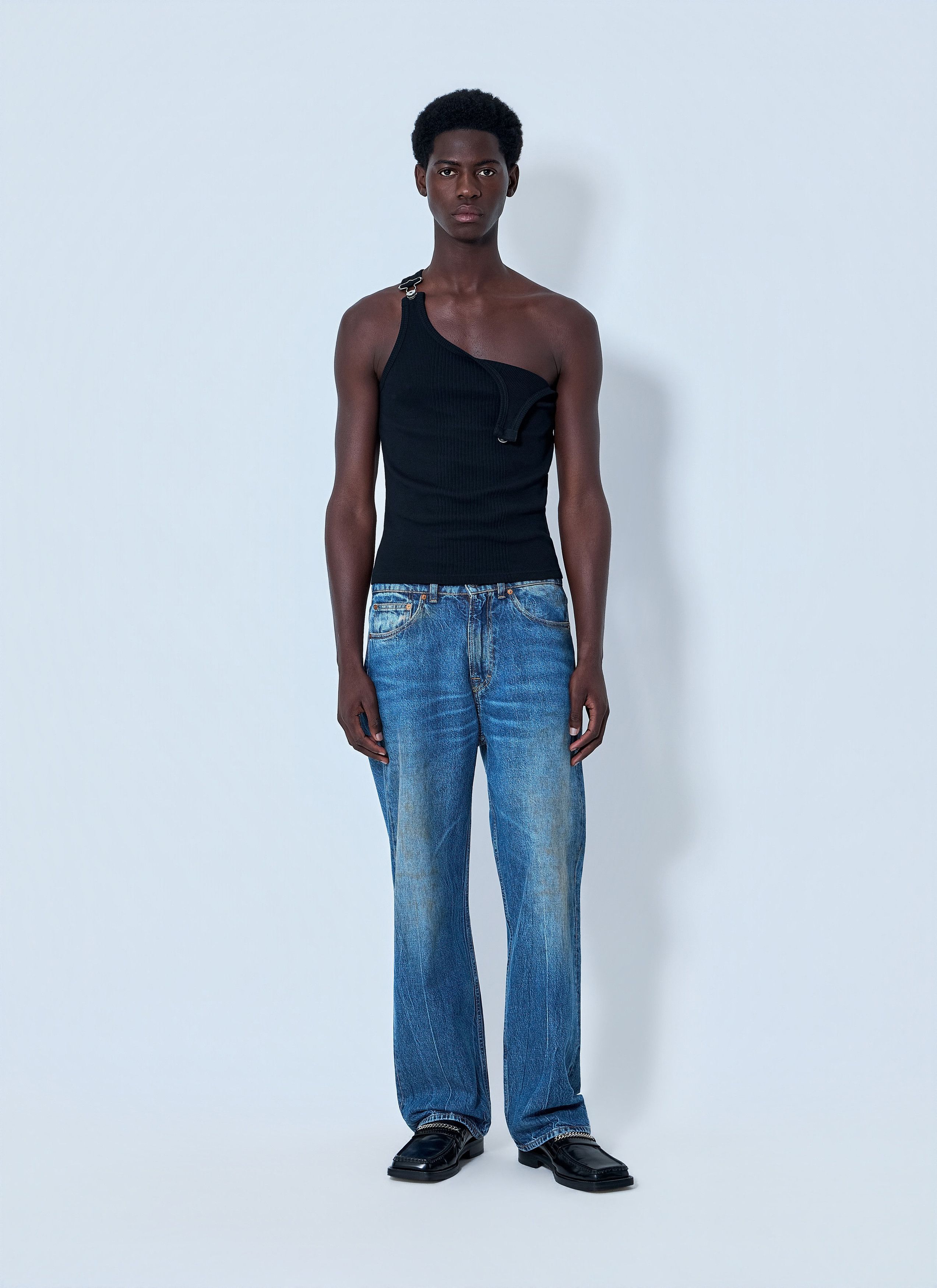 Jean Paul Gaultier Ribbed Tank Top with Metal Hardware Size US XXL / EU 58 / 5 - 2 Thumbnail