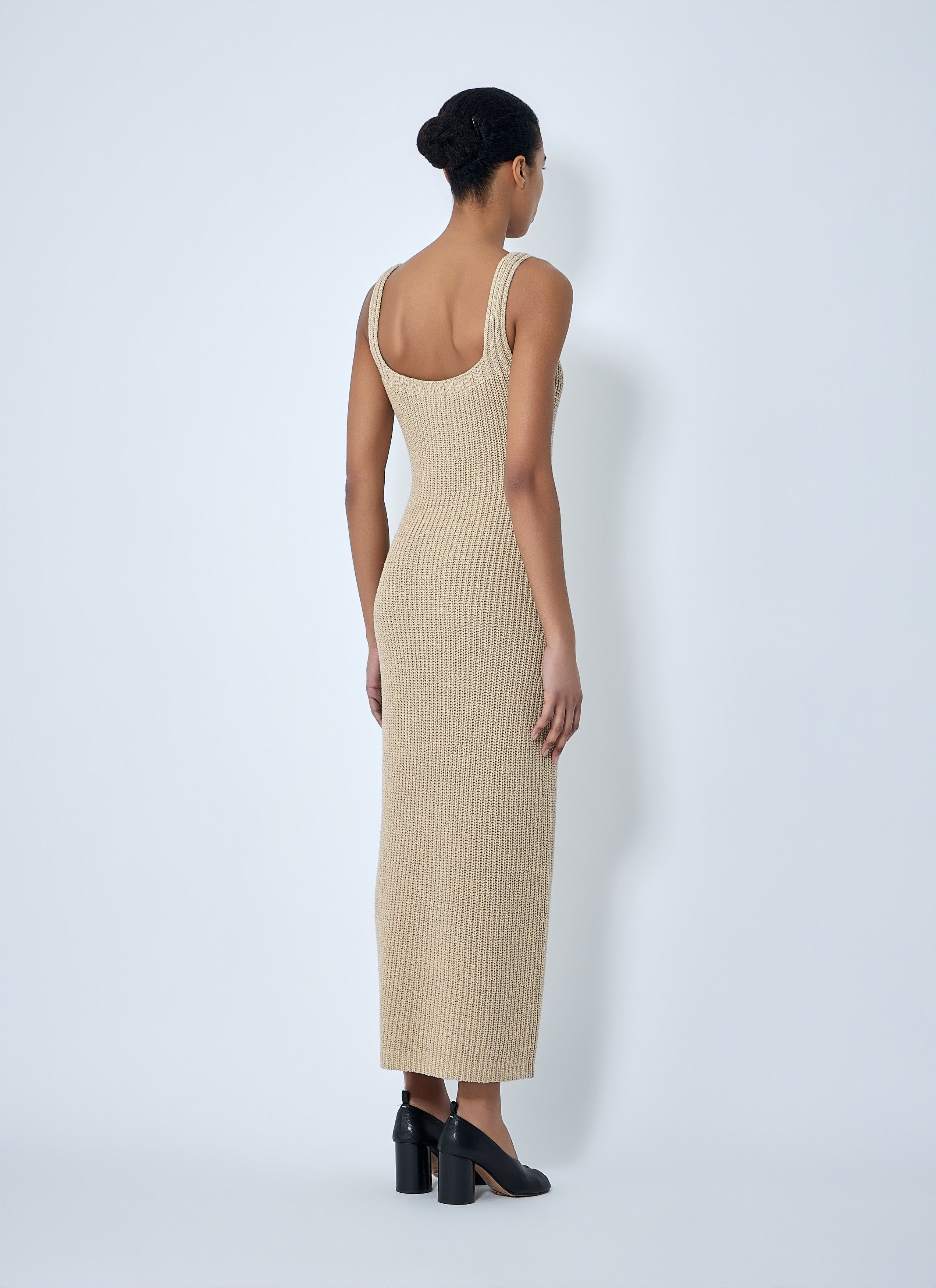KHAITE Lex Ribbed-Knit Maxi Dress Size S / US 4 / IT 40 - 4 Thumbnail