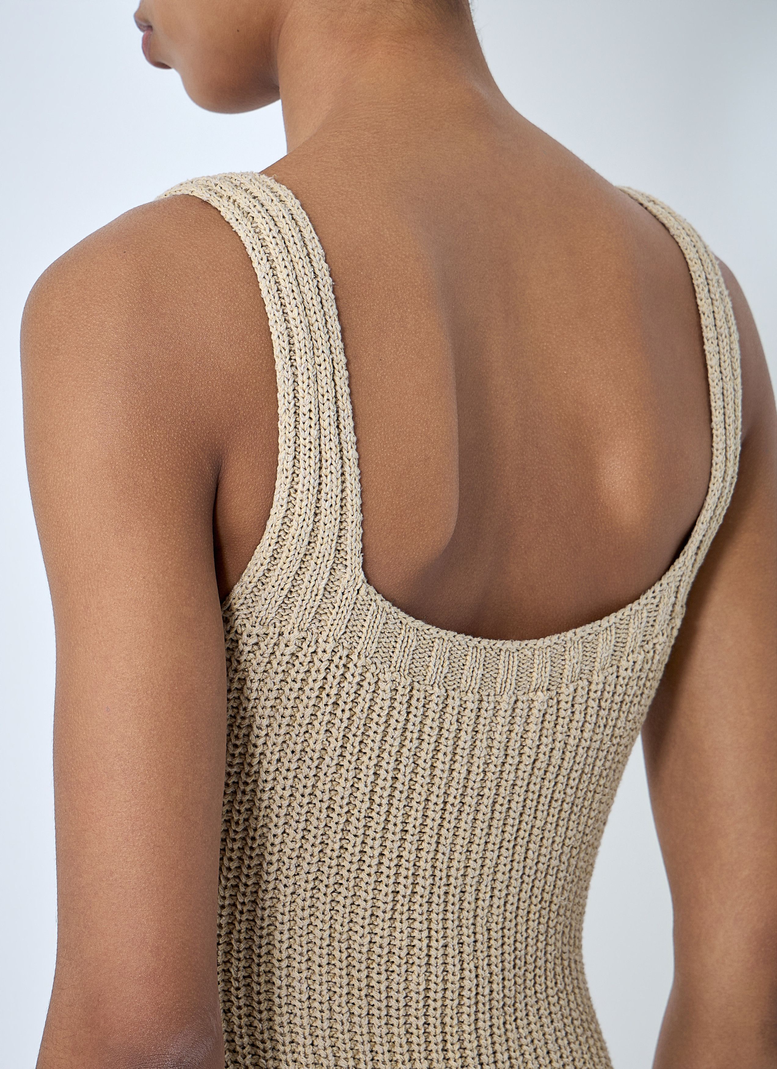 KHAITE Lex Ribbed-Knit Maxi Dress Size S / US 4 / IT 40 - 6 Thumbnail