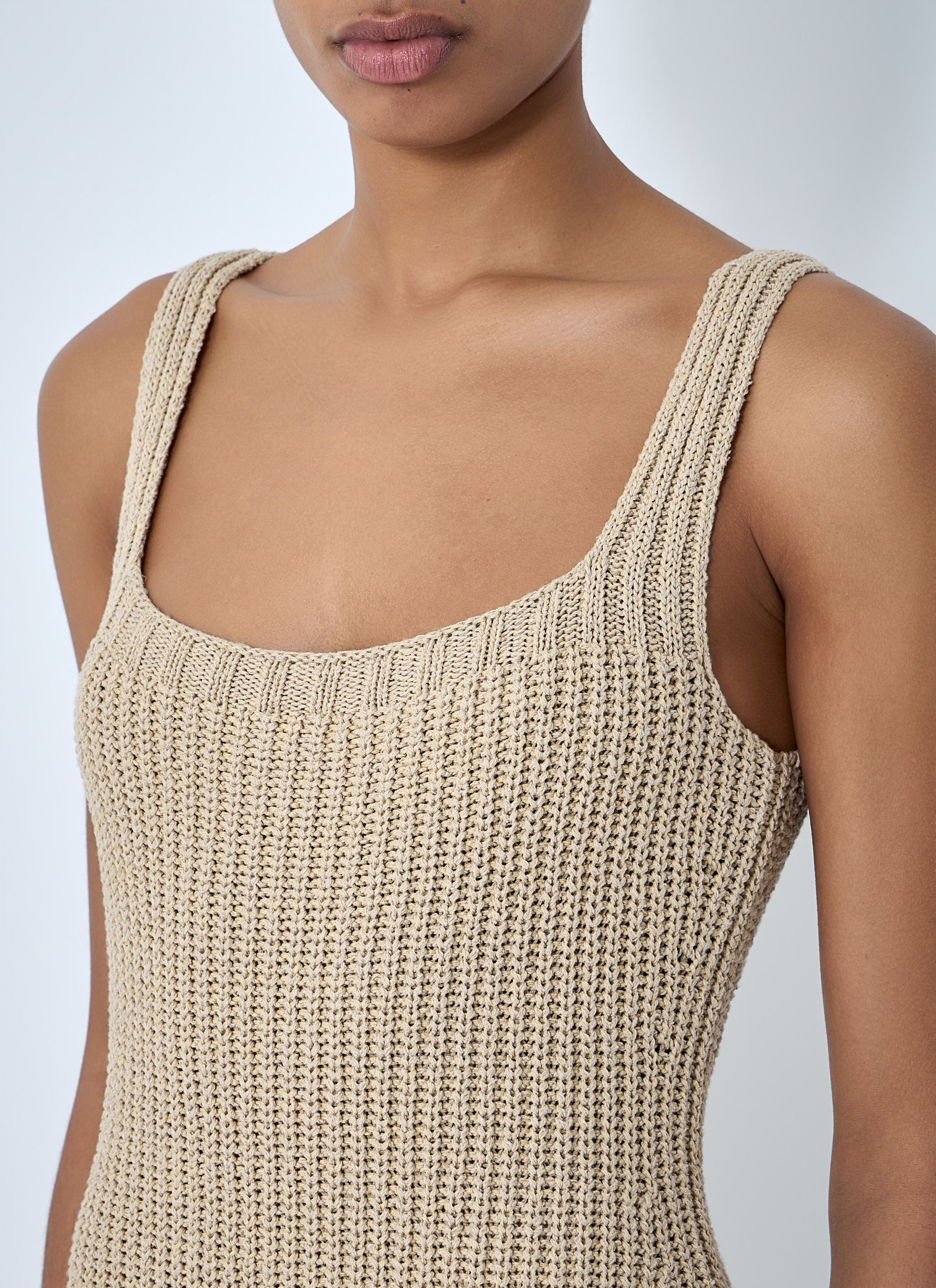 KHAITE Lex Ribbed-Knit Maxi Dress Size S / US 4 / IT 40 - 5 Thumbnail