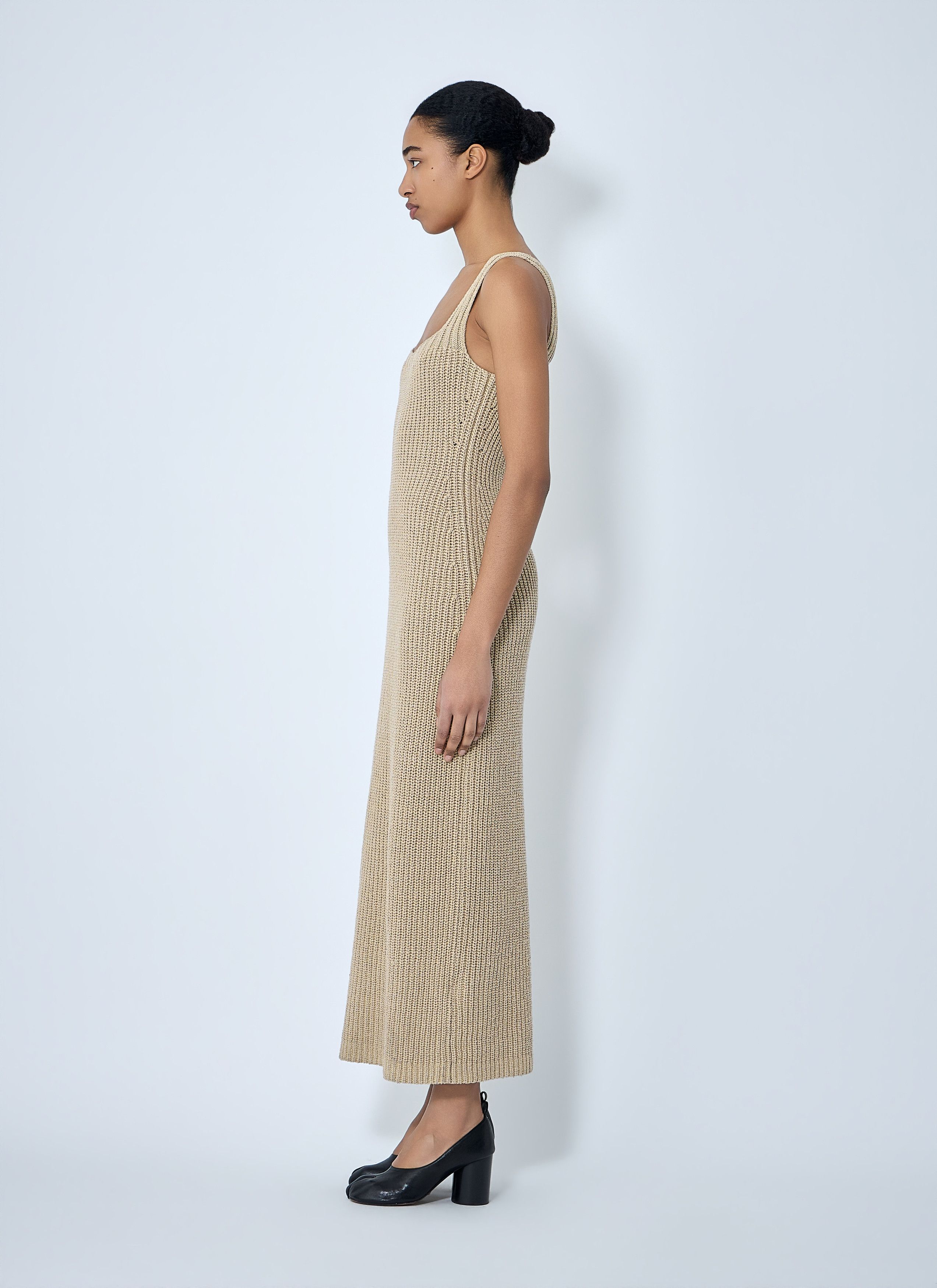 KHAITE Lex Ribbed-Knit Maxi Dress Size S / US 4 / IT 40 - 3 Thumbnail