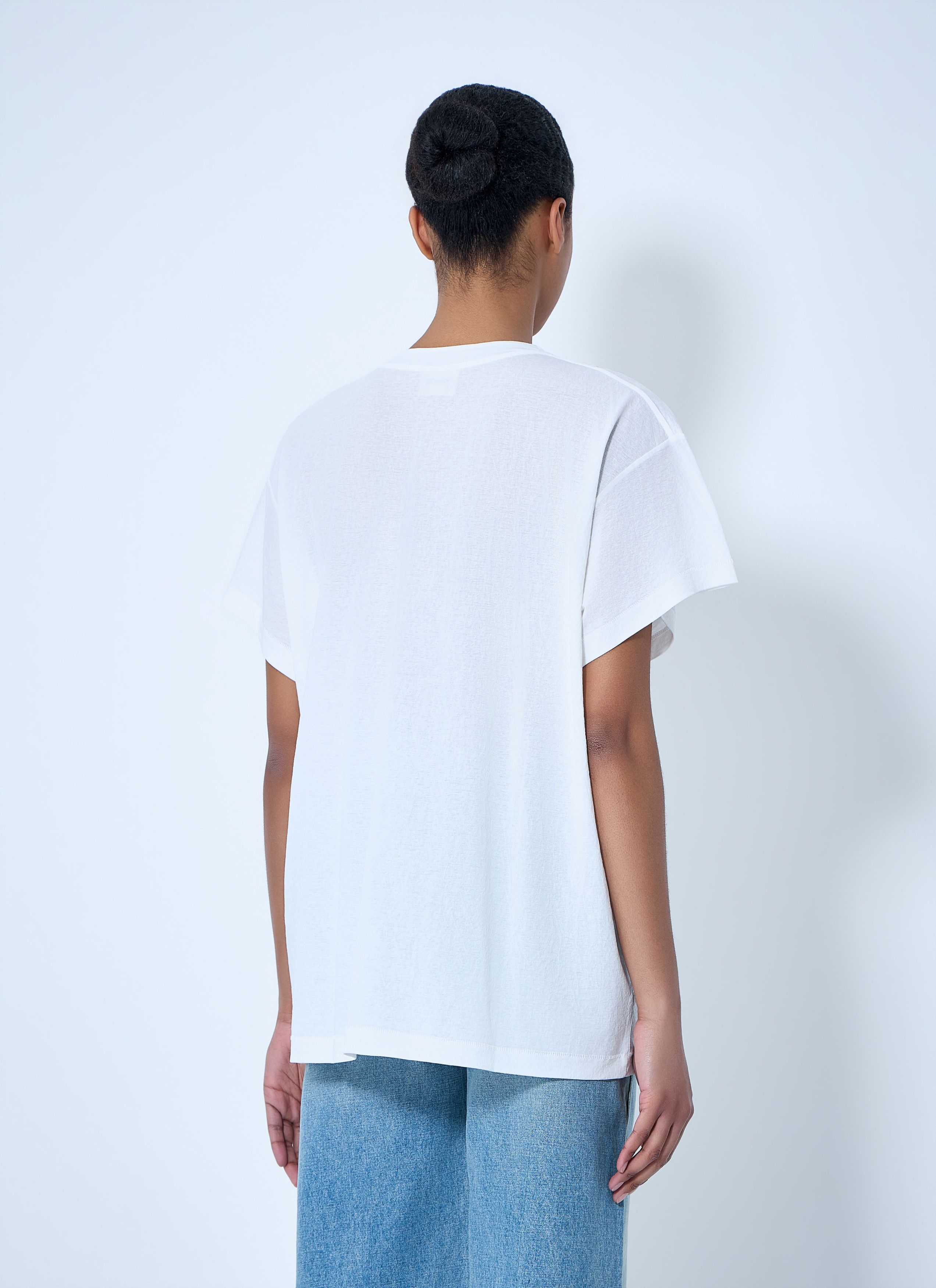 KHAITE Cotton Jersey T-Shirt Size XS / US 0-2 / IT 36-38 - 4 Thumbnail