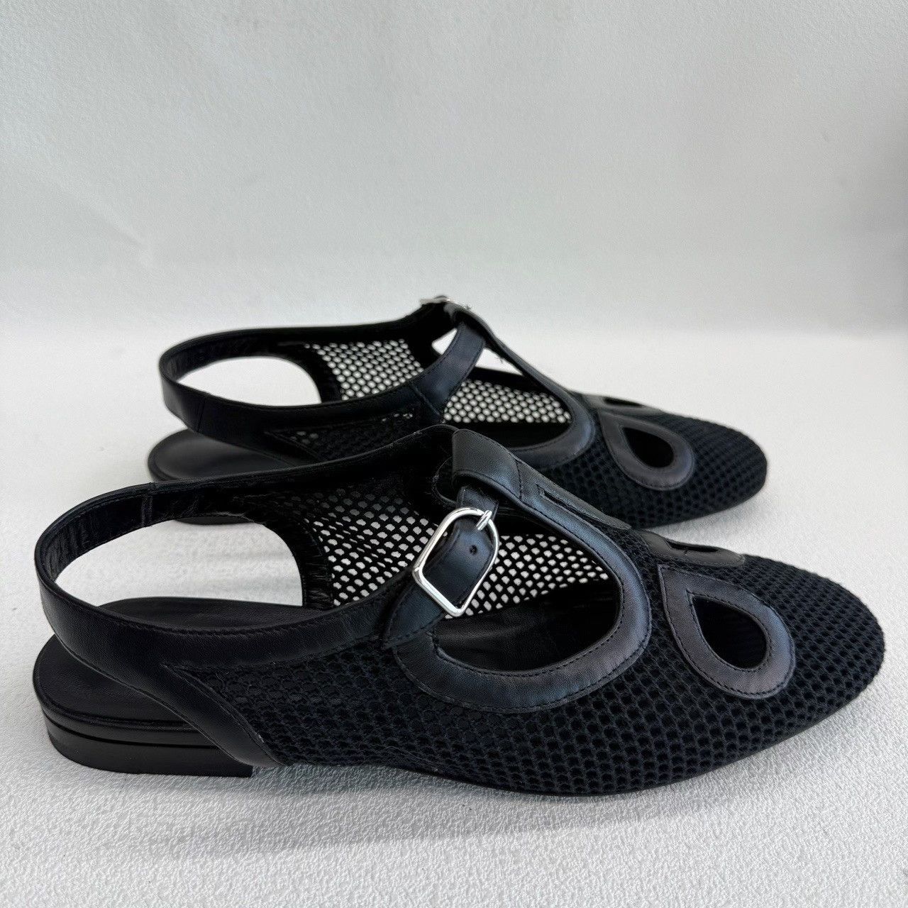 Hermes Hermès Kim Mesh Leather Ballet Flats Size 39 Size US 9 / IT 39 - 5 Thumbnail