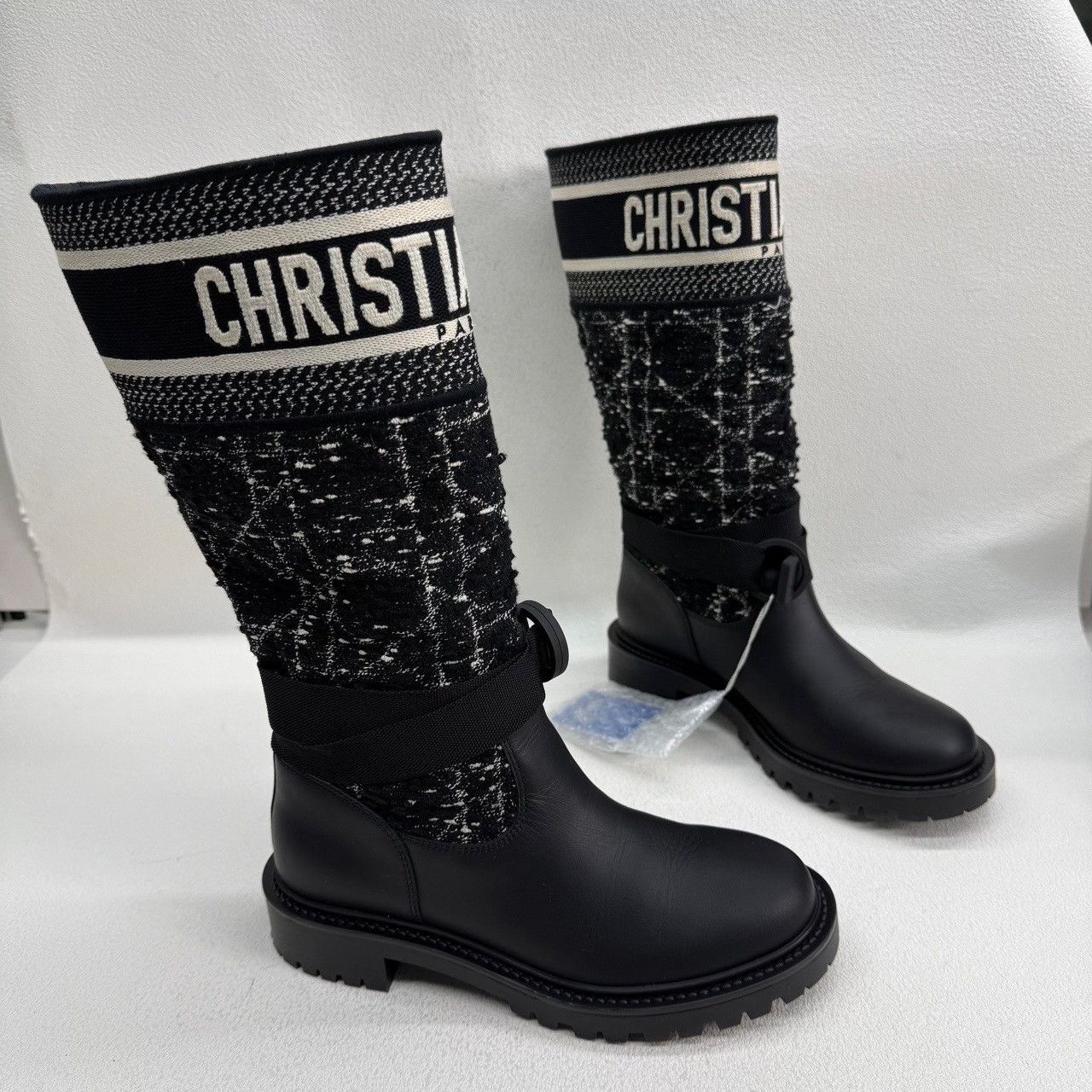 Dior Dior D-Major Tweed Leather Boots Size 35 Size US 4 / IT 34 - 4 Thumbnail