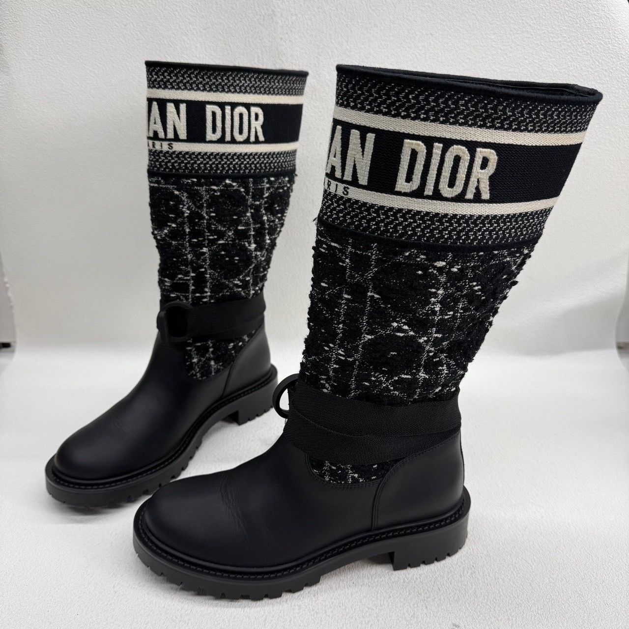 Dior Dior D-Major Tweed Leather Boots Size 35 Size US 4 / IT 34 - 2 Thumbnail