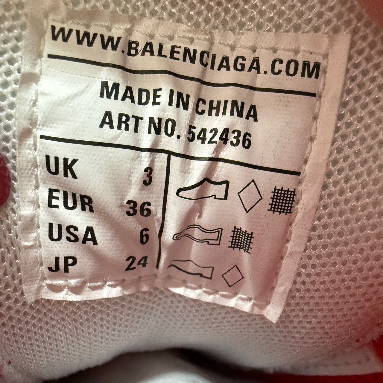 Balenciaga Balenciaga Track Low-Top Sneakers White Red Size 36 Size US 6 / IT 36 - 7 Thumbnail