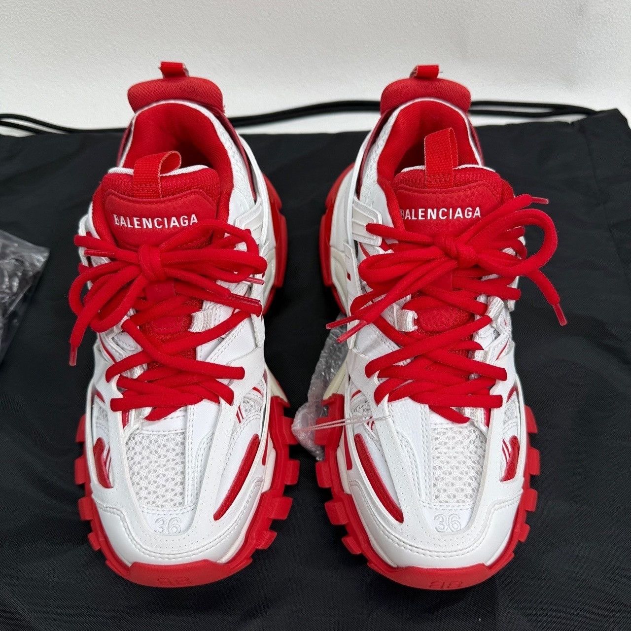 Balenciaga Balenciaga Track Low-Top Sneakers White Red Size 36 Size US 6 / IT 36 - 4 Thumbnail