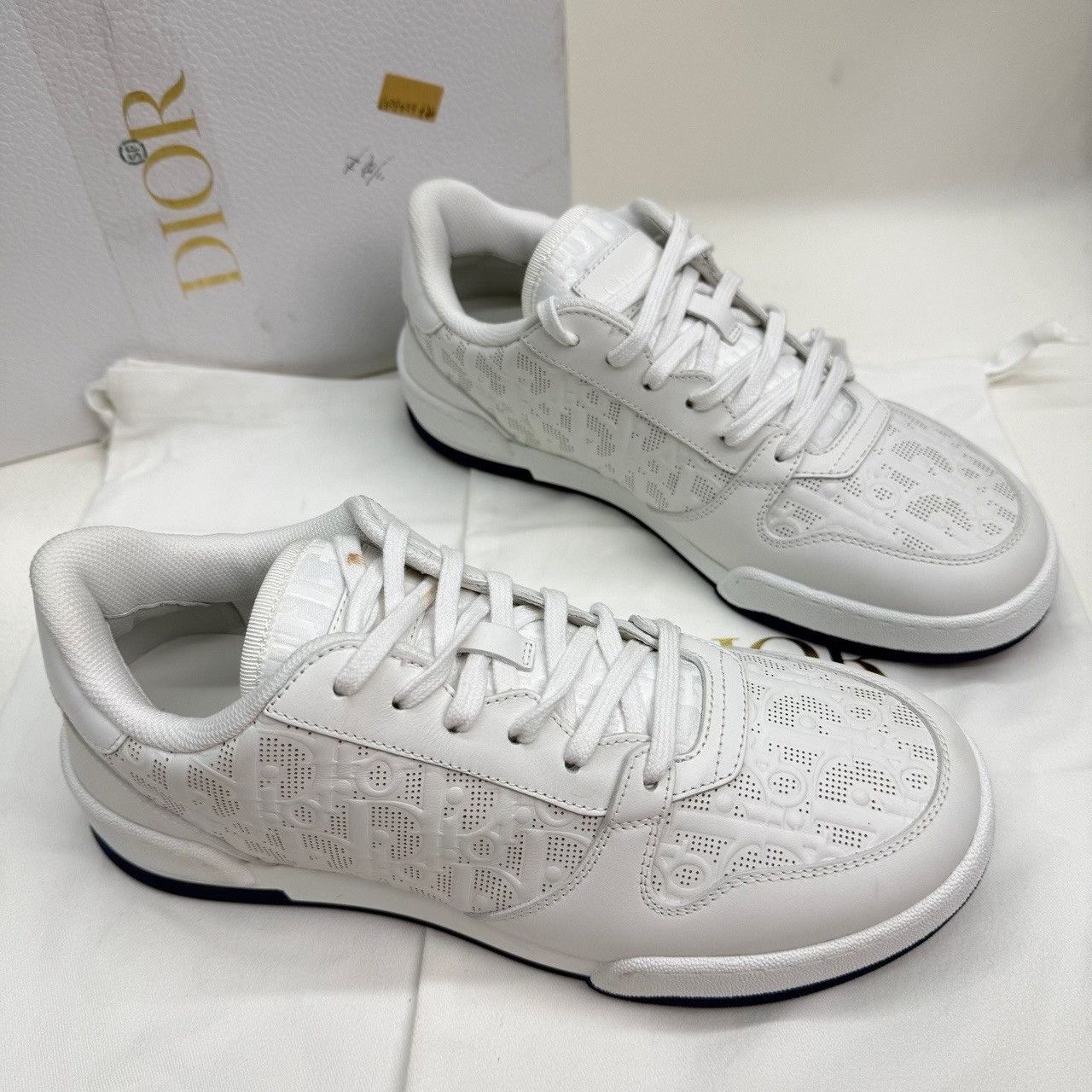 Dior Dior Perforated Oblique Low-Top Sneakers Size 39.5 Size US 9.5 / IT 39.5 - 5 Thumbnail