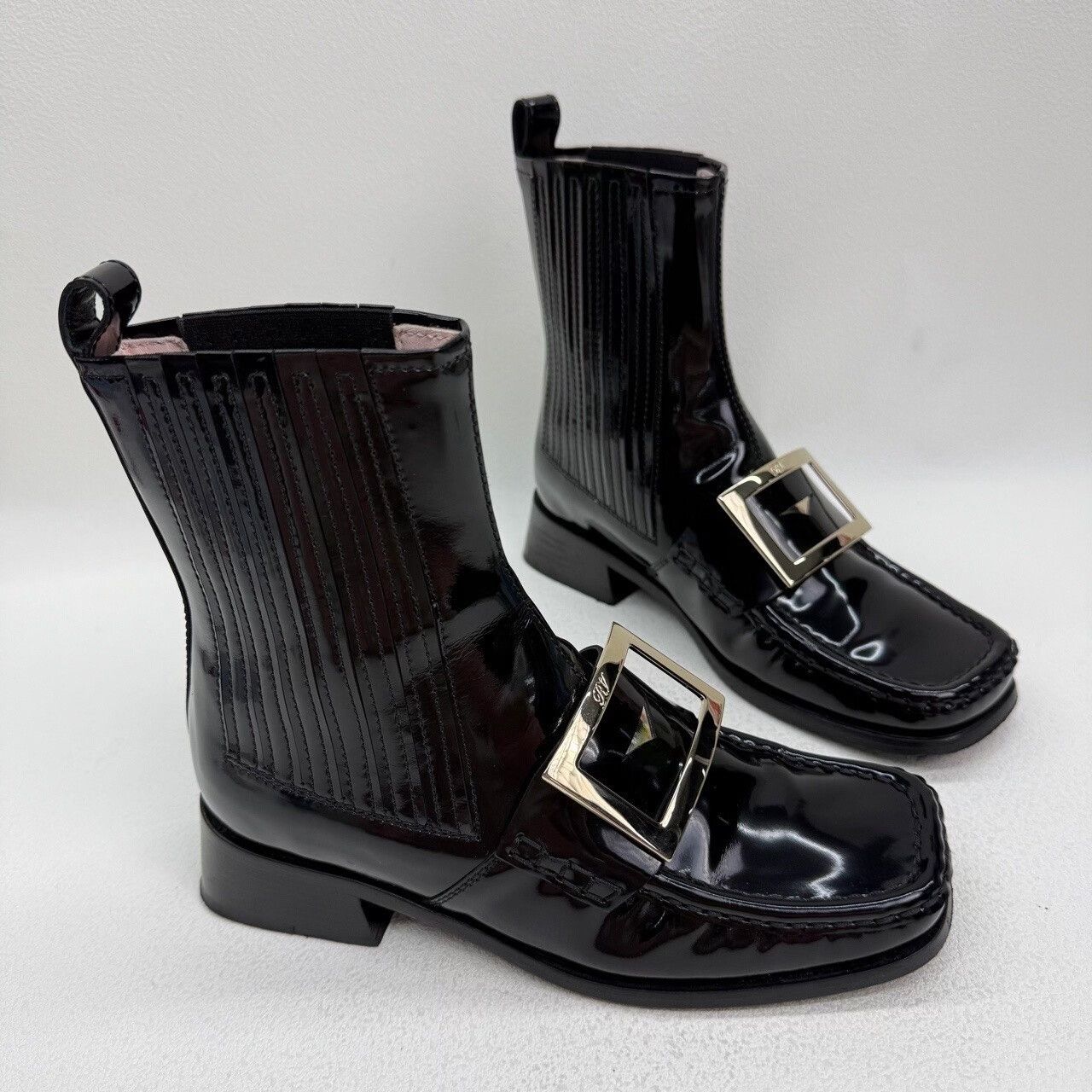 Roger Vivier Roger Vivier Patent Leather Block Heel Boots Size 36 Size US 6 / IT 36 - 4 Thumbnail