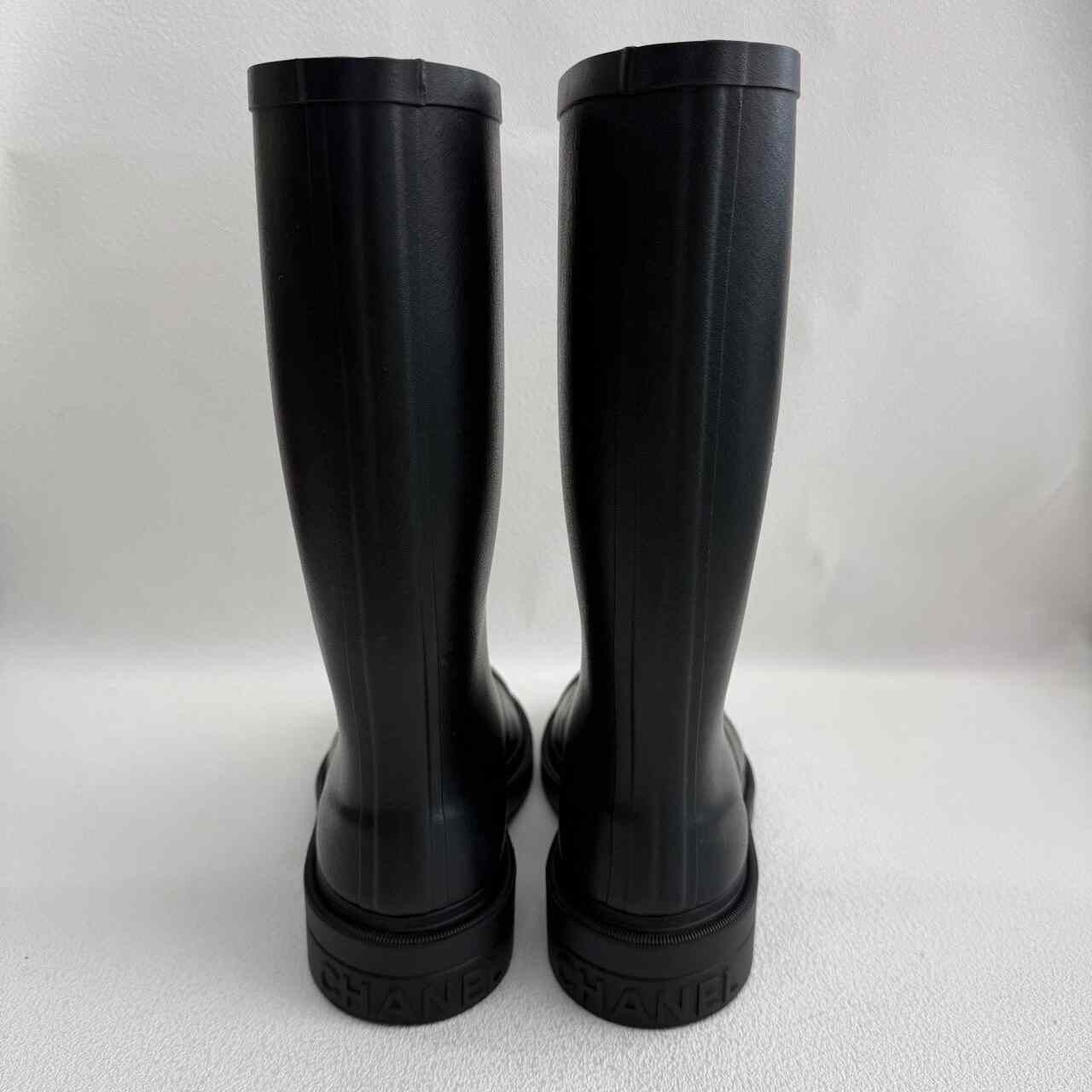 Chanel Chanel Logo Rubber Boots Size 36 Size US 5 / IT 35 - 6 Thumbnail