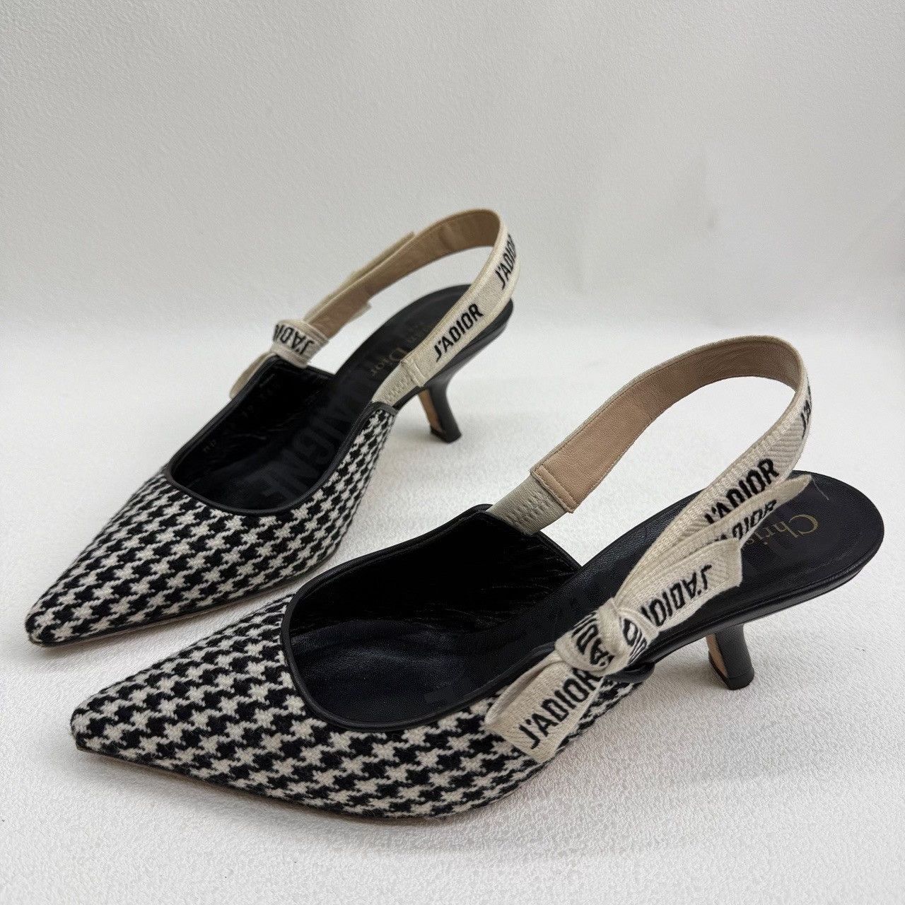 Dior Dior Houndstooth J'Adior Slingback Heels Size 36.5 Size US 6.5 / IT 36.5 - 2 Thumbnail