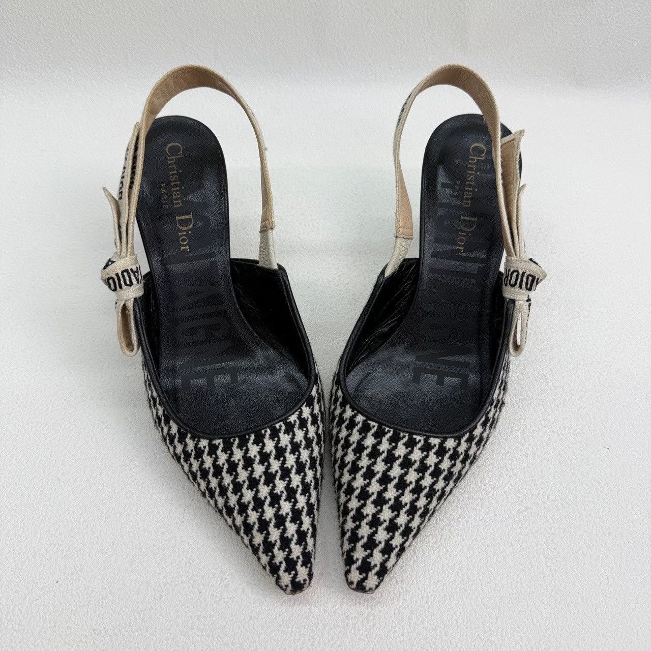 Dior Dior Houndstooth J'Adior Slingback Heels Size 36.5 Size US 6.5 / IT 36.5 - 10 Thumbnail