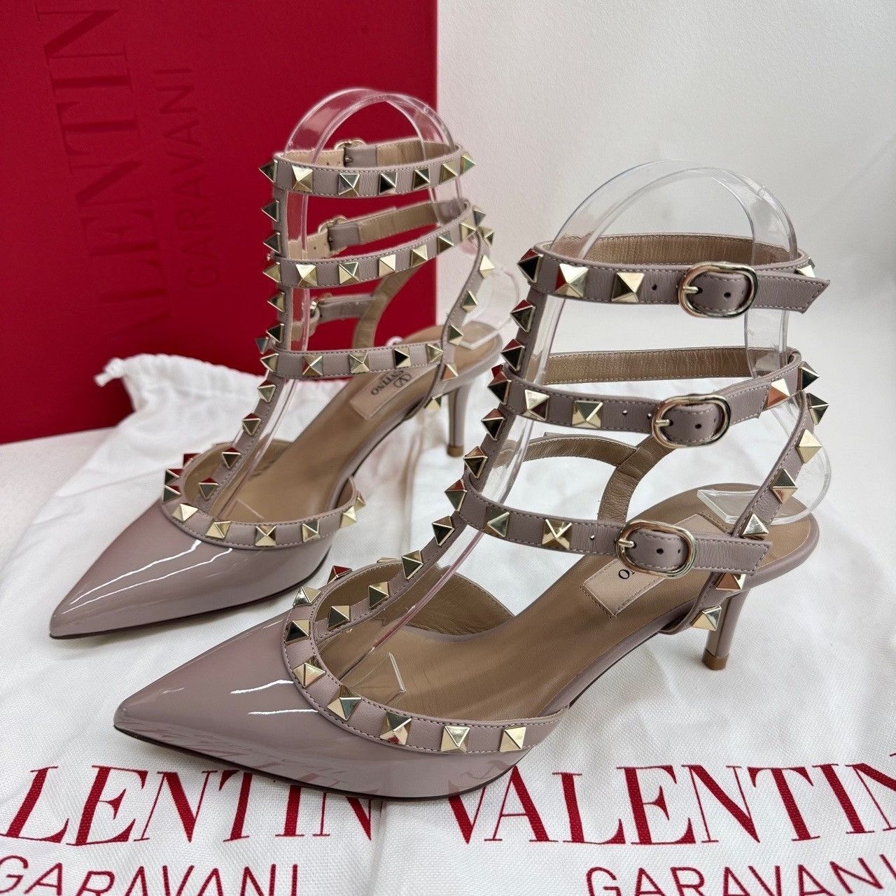 Valentino Valentino Rockstud Patent Leather Heels Size 35.5 Size US 5.5 / IT 35.5 - 3 Thumbnail