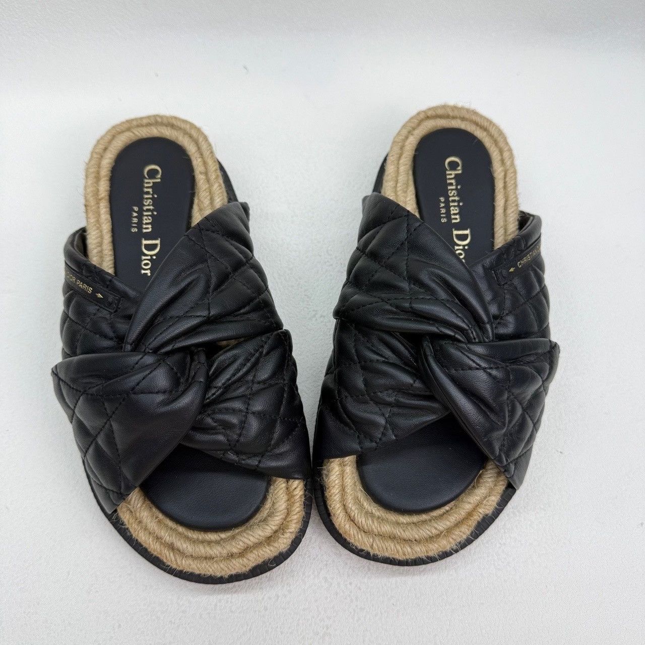 Dior Dior Dtwist Quilted Leather Sandals Size 35.5 Size US 5.5 / IT 35.5 - 10 Thumbnail