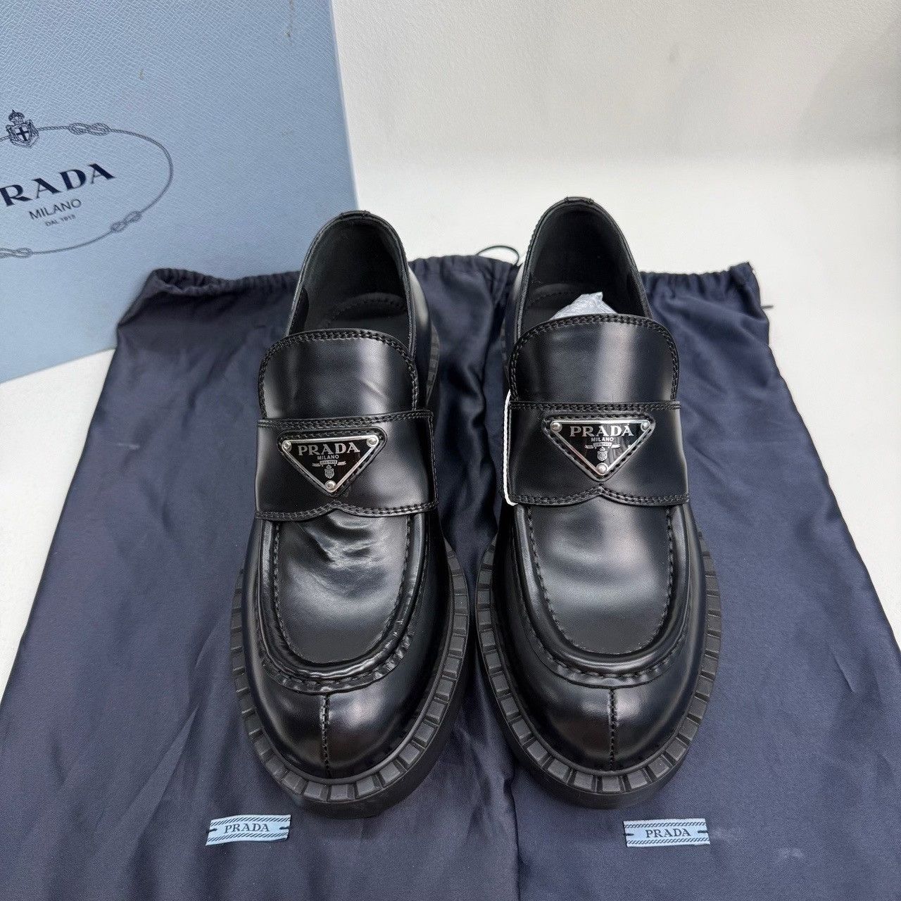 Prada Prada Black Leather Loafers Size 36 Size US 6 / IT 36 - 4 Thumbnail