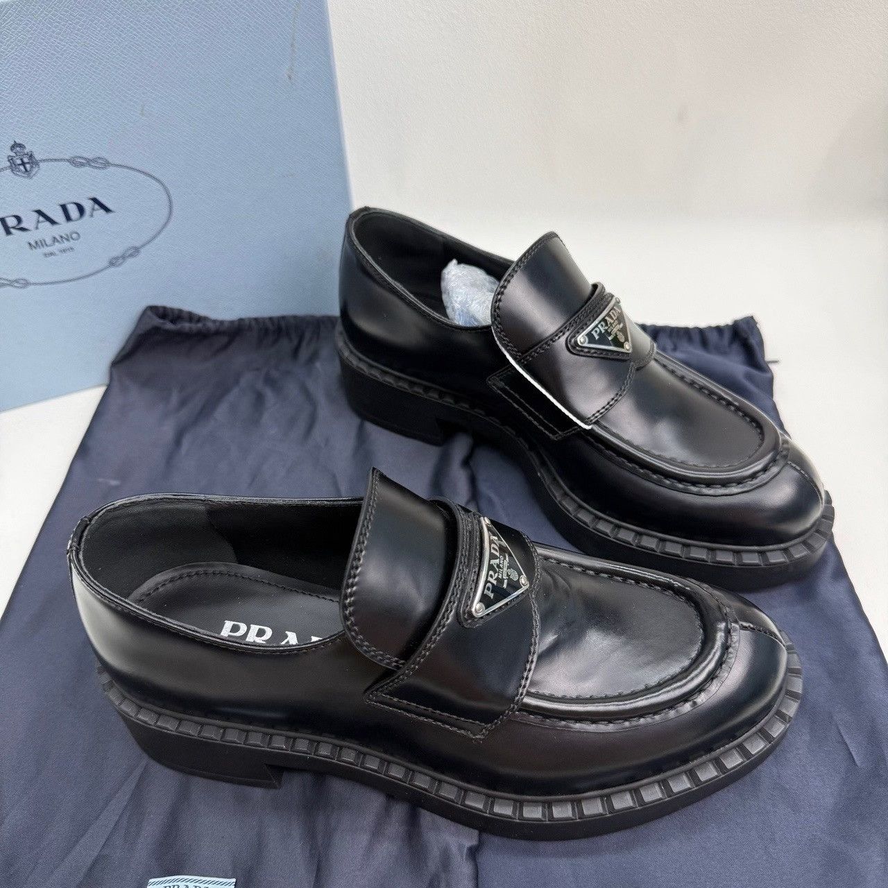 Prada Prada Black Leather Loafers Size 36 Size US 6 / IT 36 - 5 Thumbnail