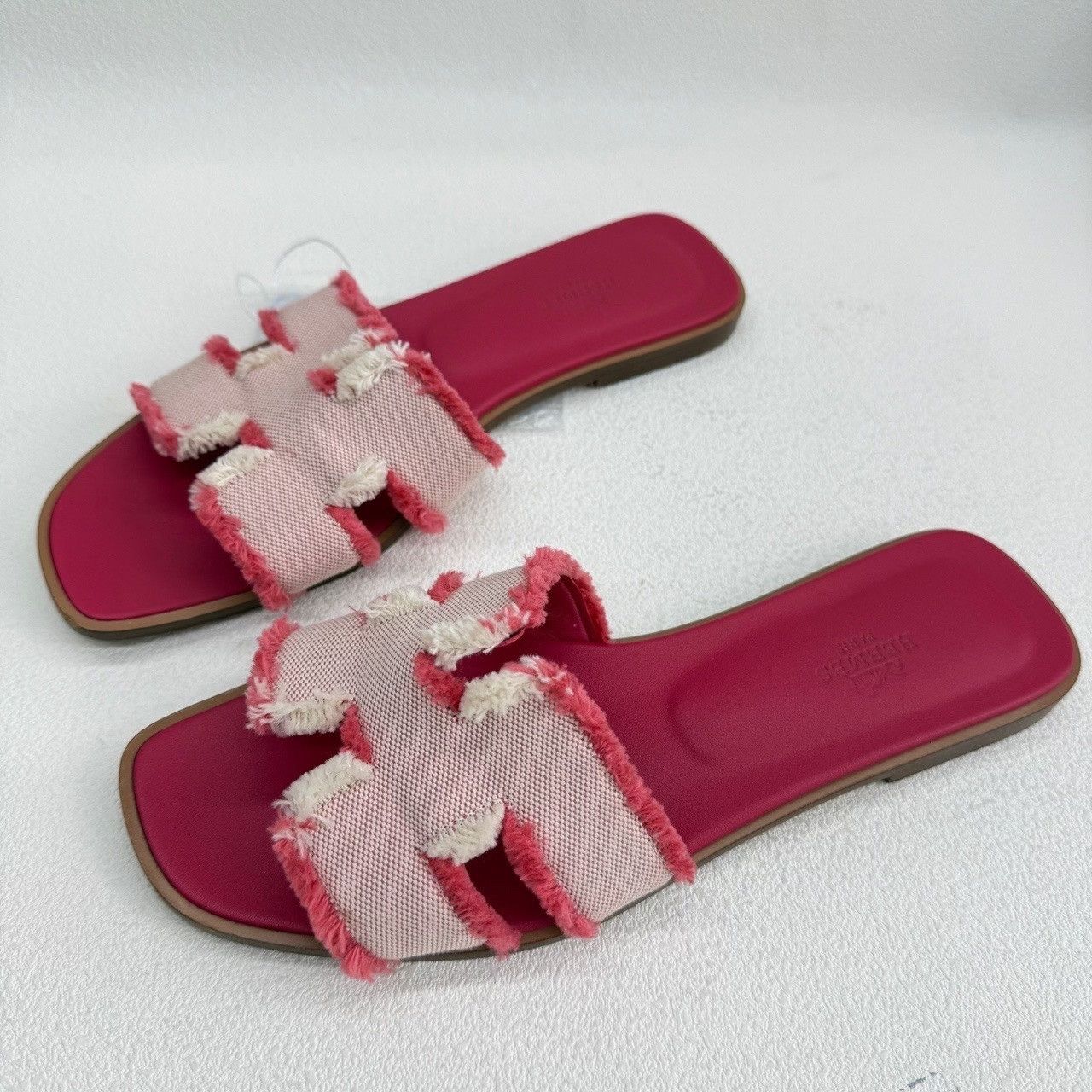 Hermes Hermès Oran Fringed Canvas Sandals Size 38.5 Size US 8.5 / IT 38.5 - 2 Thumbnail