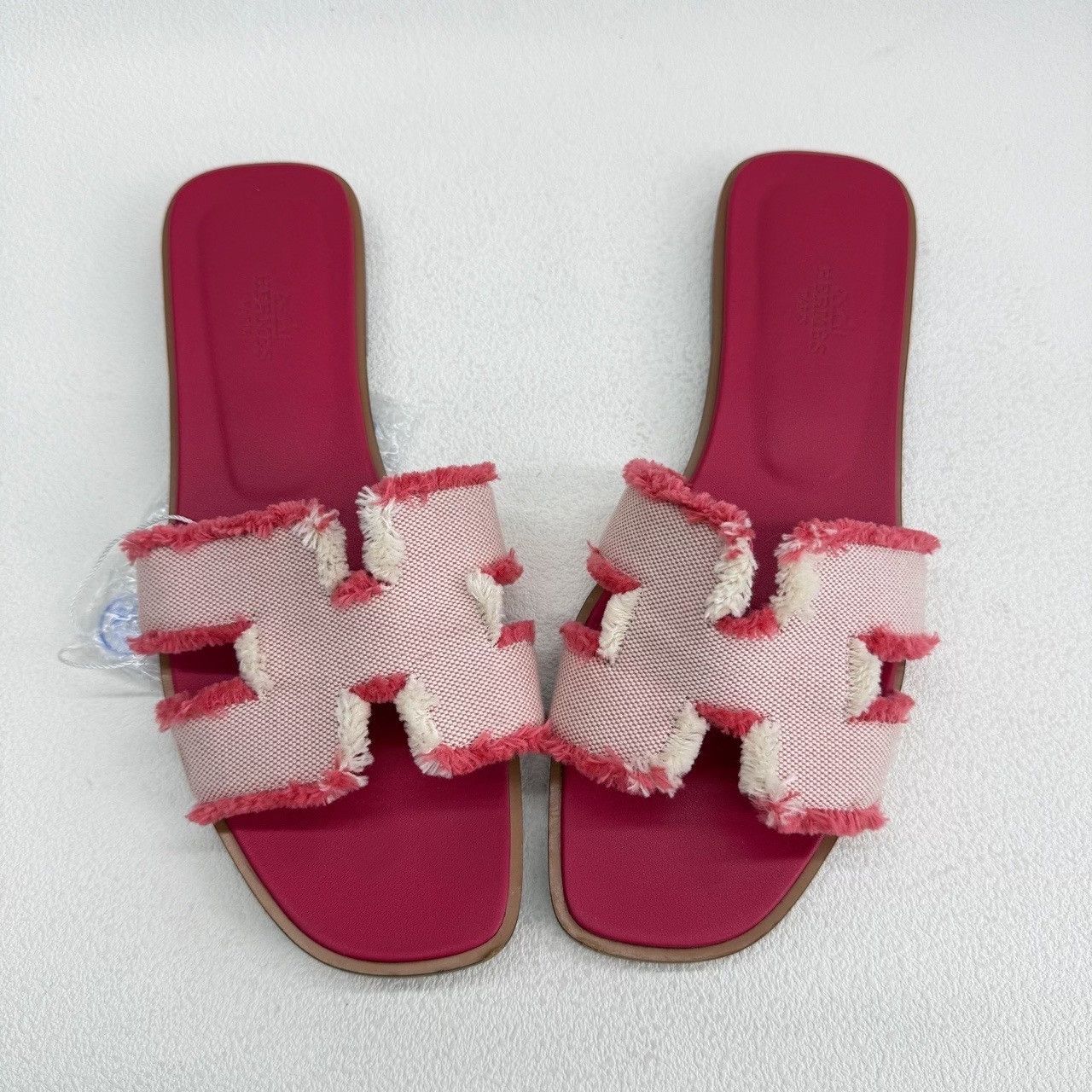 Hermes Hermès Oran Fringed Canvas Sandals Size 38.5 Size US 8.5 / IT 38.5 - 10 Thumbnail