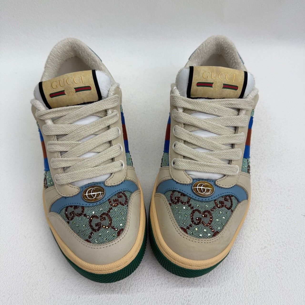 Gucci Gucci Crystal Screener Low-Top Sneakers Size 35.5 Size US 5.5 / IT 35.5 - 10 Thumbnail