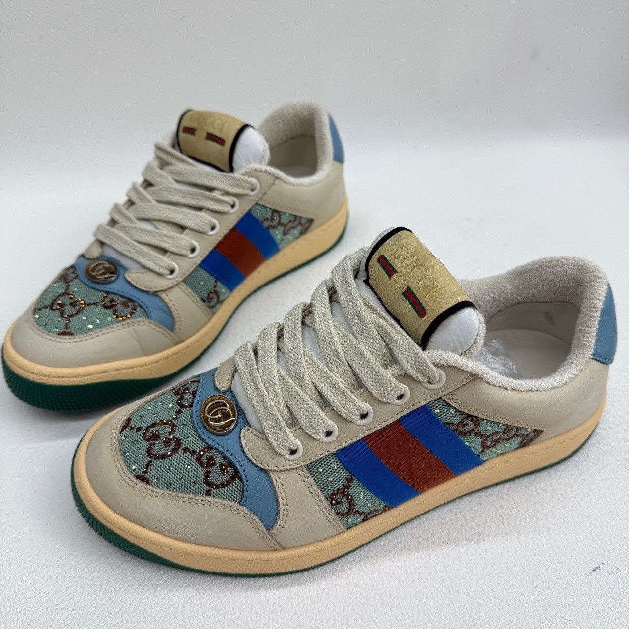 Gucci Gucci Crystal Screener Low-Top Sneakers Size 35.5 Size US 5.5 / IT 35.5 - 2 Thumbnail